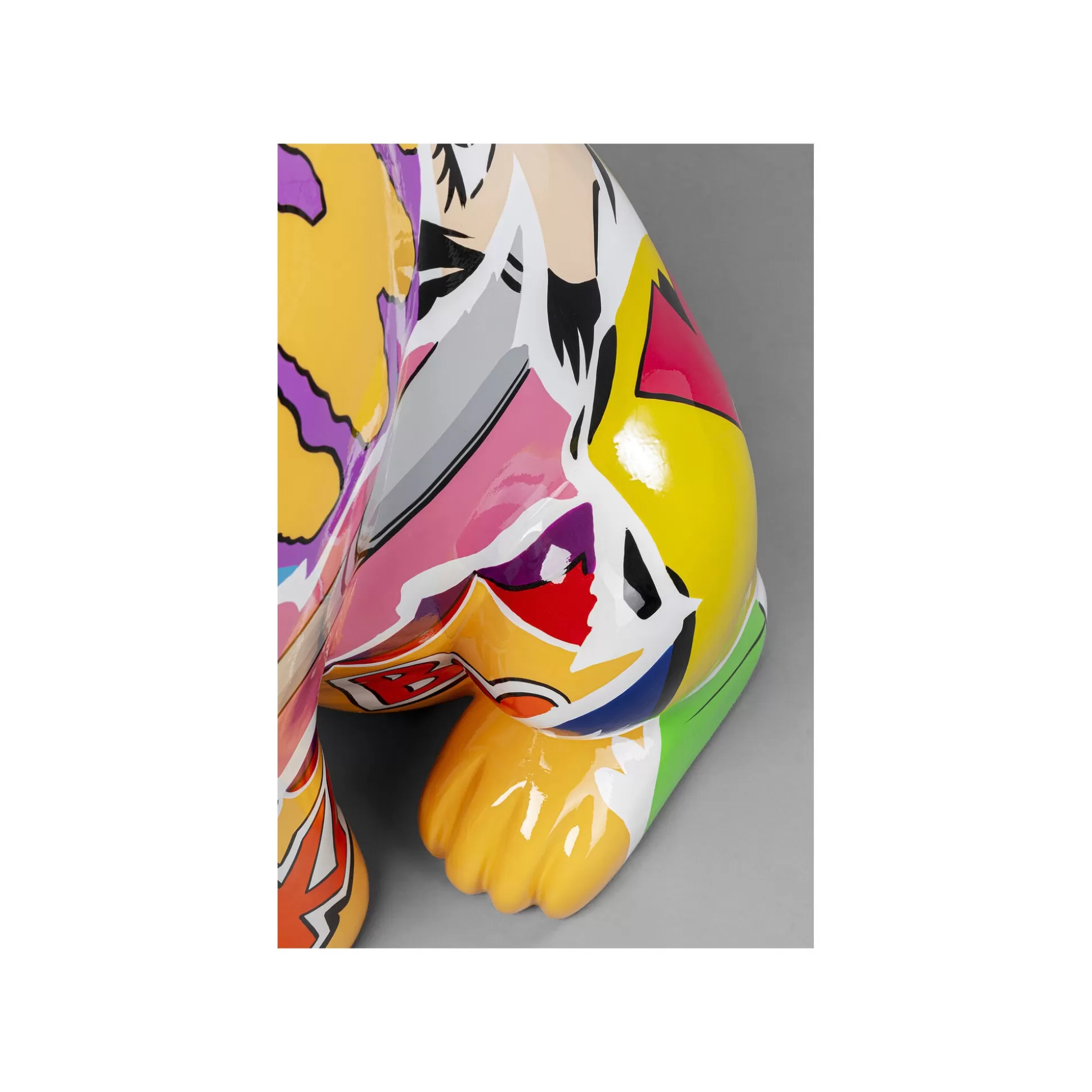 Déco Bouledogue Doré Graffiti Lunettes XL 152cm ^KARE Design Clearance