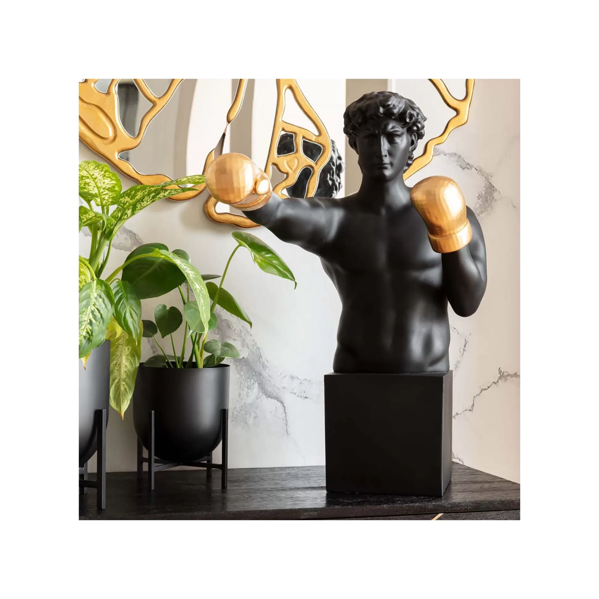 Déco Boxeur Noir 68cm ^KARE Design Hot