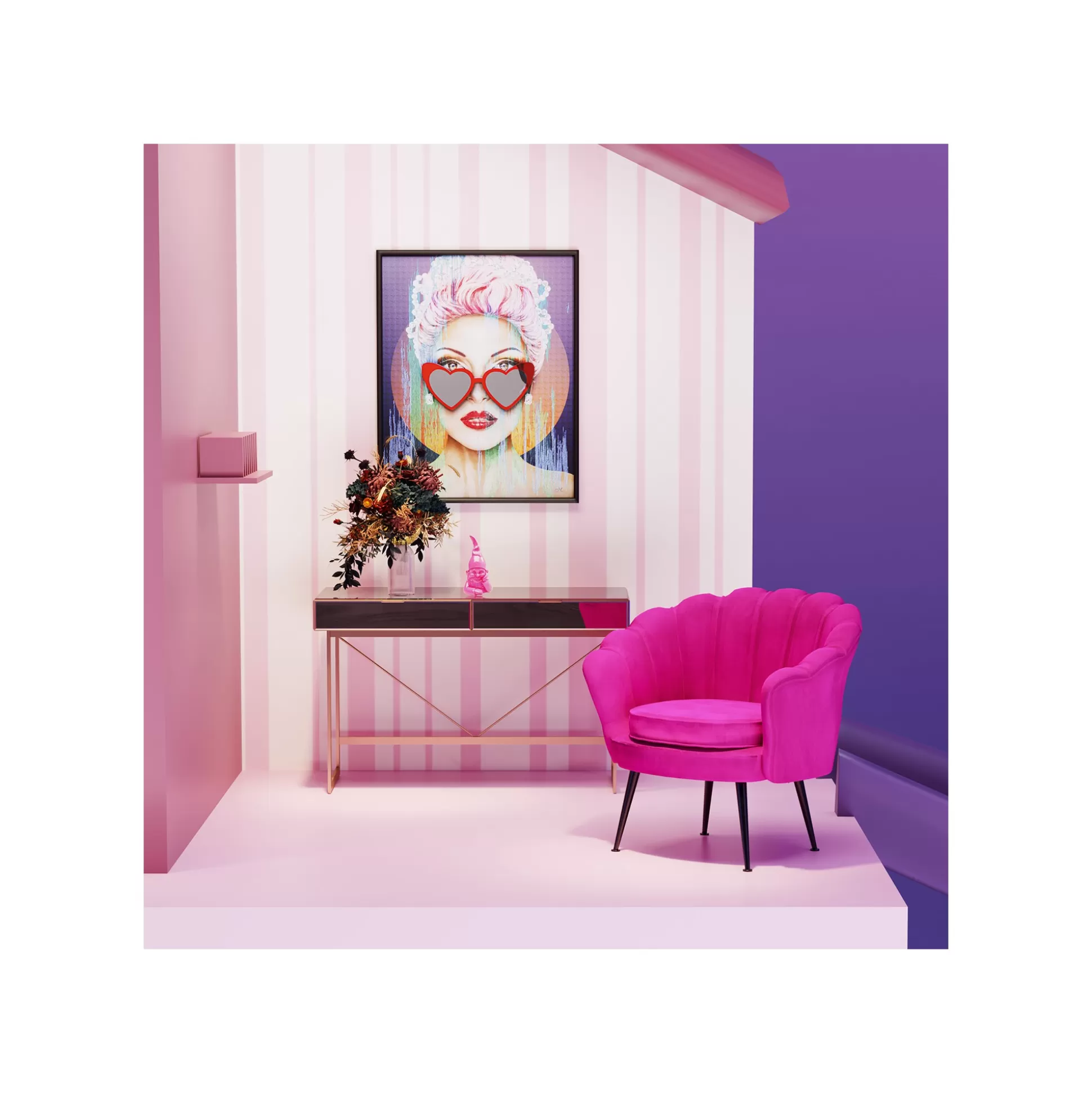 Déco Buste Nain Rose Penseur ^KARE Design Best