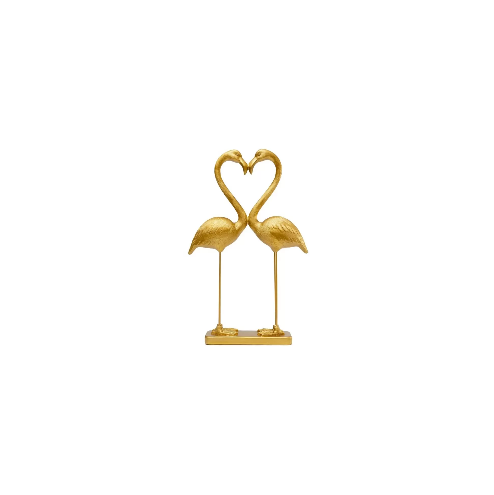 Déco Couple Cœur Flamants Dorés 39cm ^KARE Design New