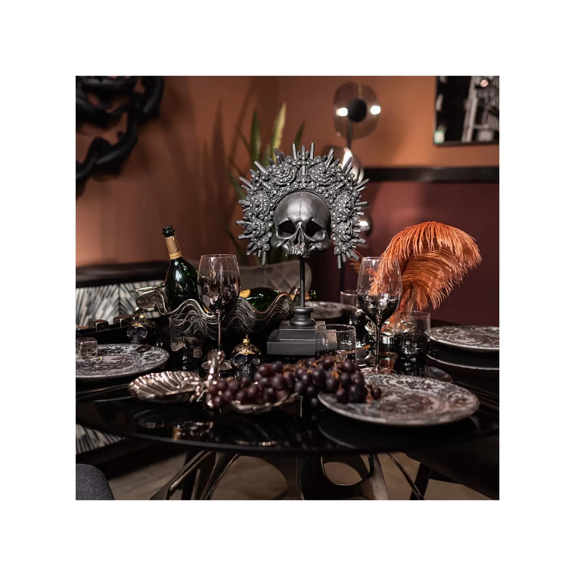 Déco Crâne Couronne Noir ^KARE Design Cheap