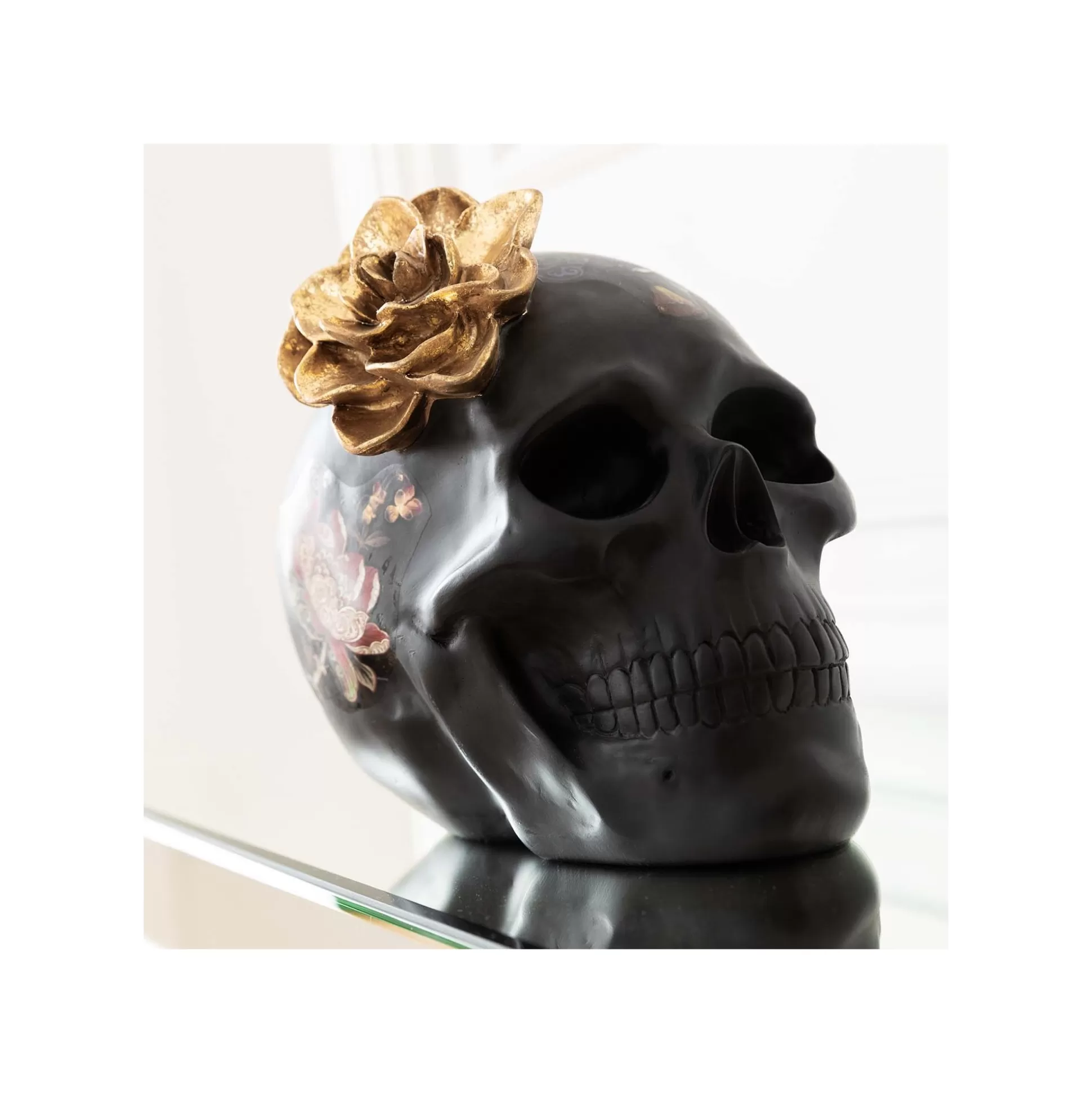 Déco Crâne Noir Fleurs ^KARE Design Shop