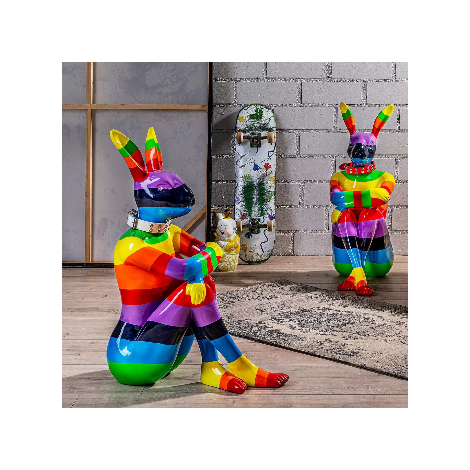 Déco Lapin Rayures Multicolores XL 80cm ^KARE Design Cheap