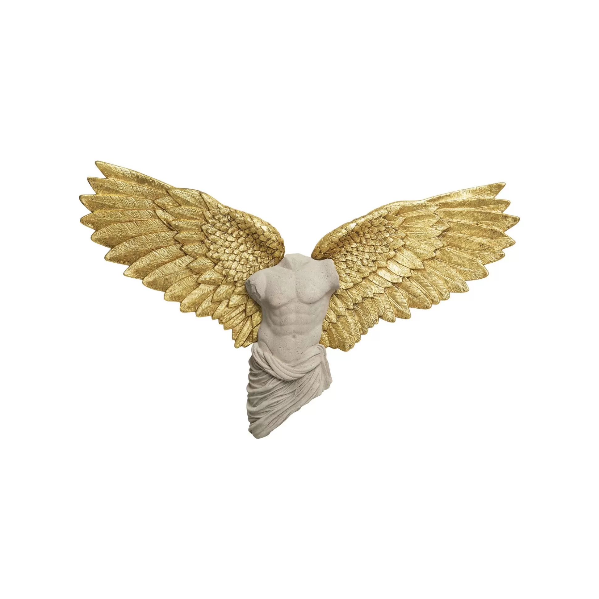 Déco Murale Buste Homme Ailes Dorées 124x71cm ^KARE Design Discount