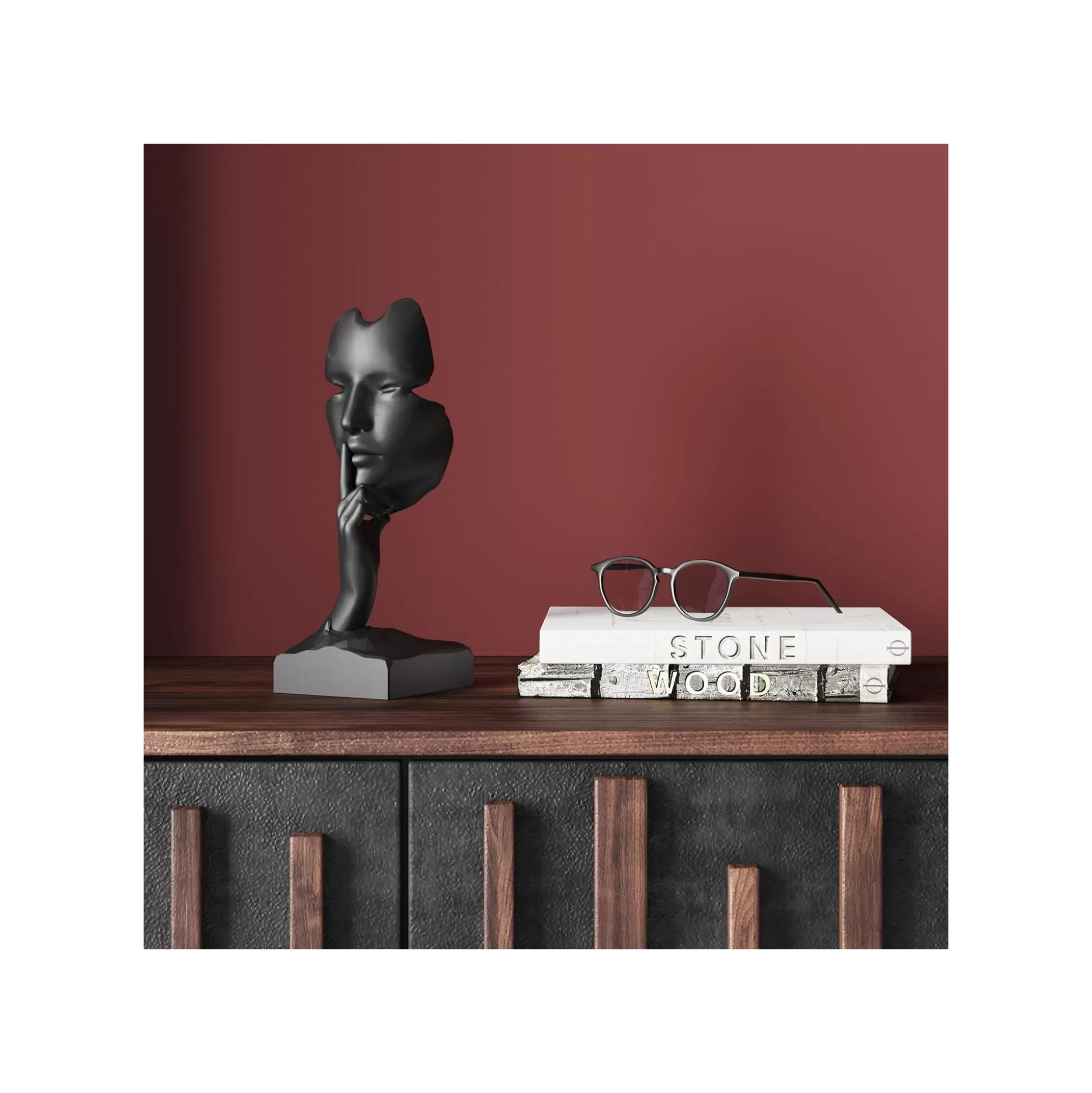 Déco Visage Noir Silence ^KARE Design Cheap