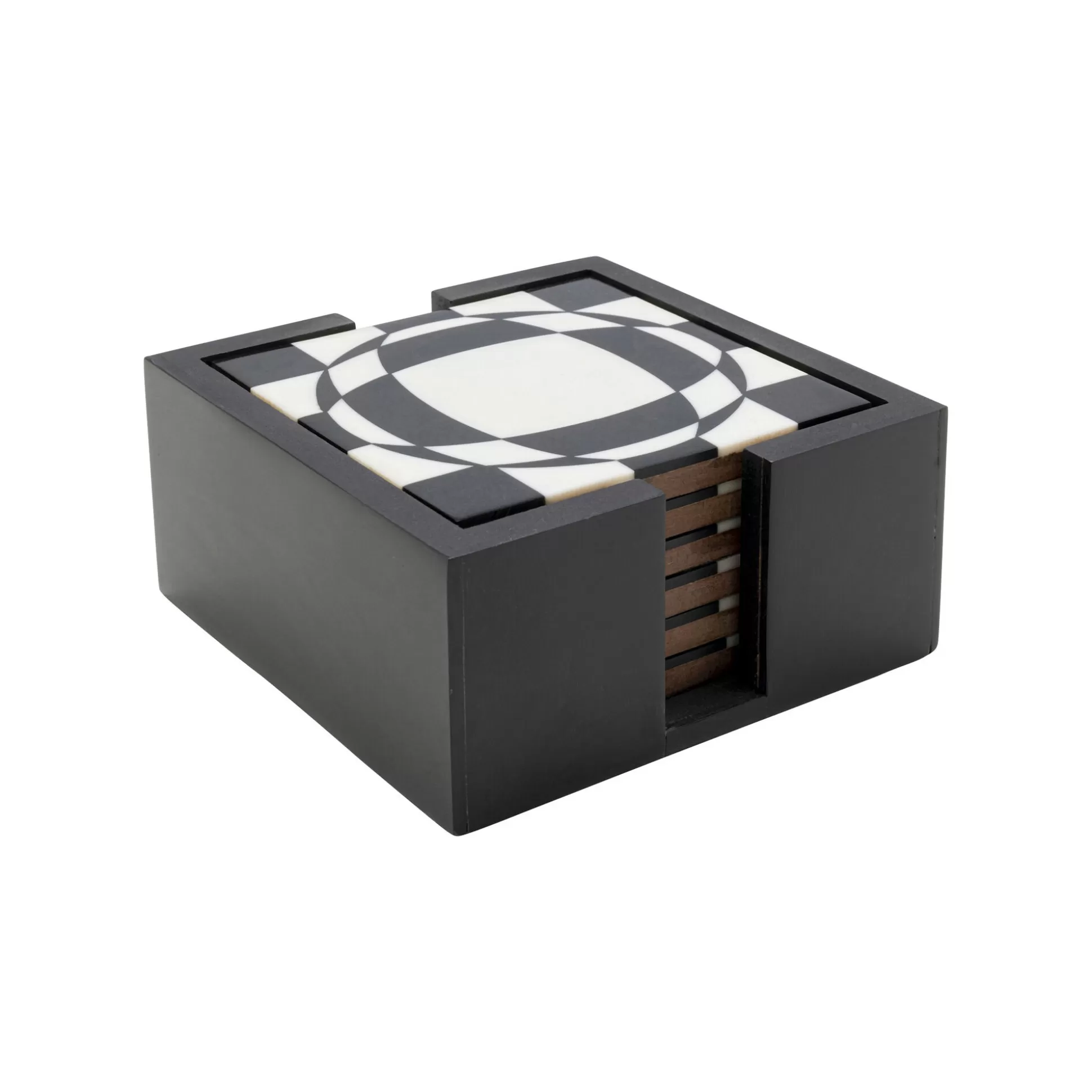 Dessous De Verre Miracle Noirs Et Blancs Set De 6 ^KARE Design Sale