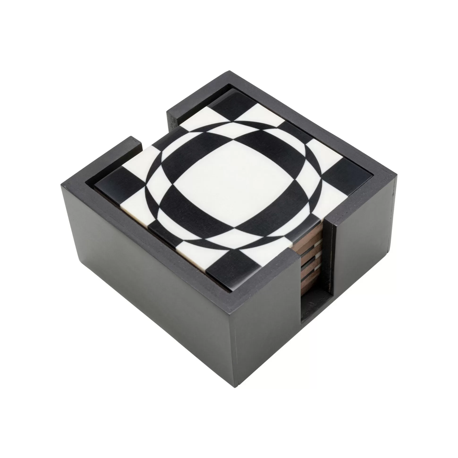 Dessous De Verre Miracle Noirs Et Blancs Set De 6 ^KARE Design Sale