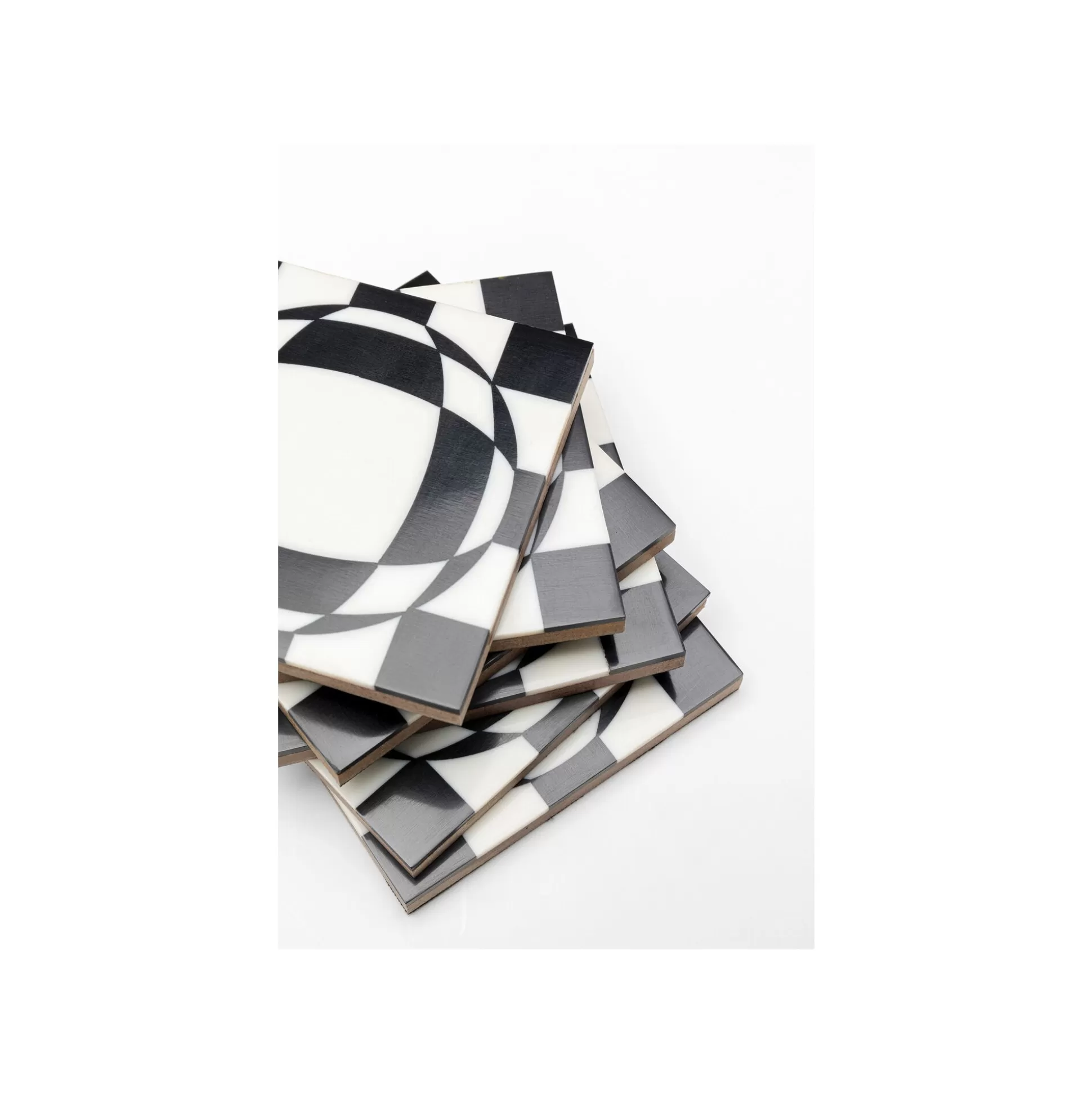 Dessous De Verre Miracle Noirs Et Blancs Set De 6 ^KARE Design Sale