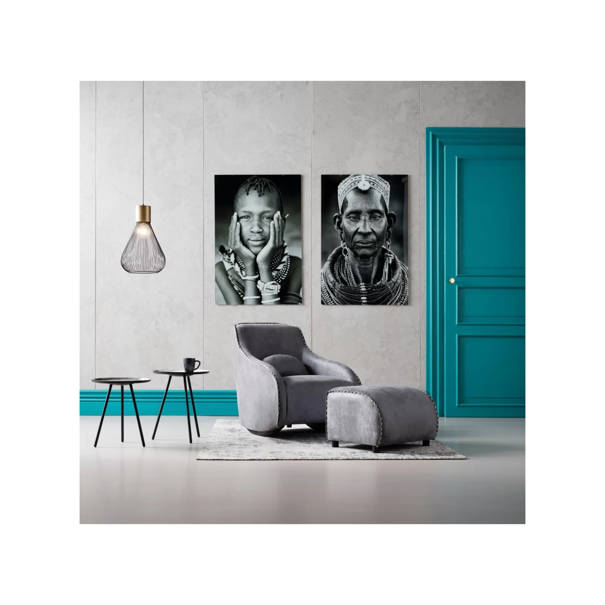 Fauteuil à Bascule Swing Ritmo Vintage Gris ^KARE Design Cheap