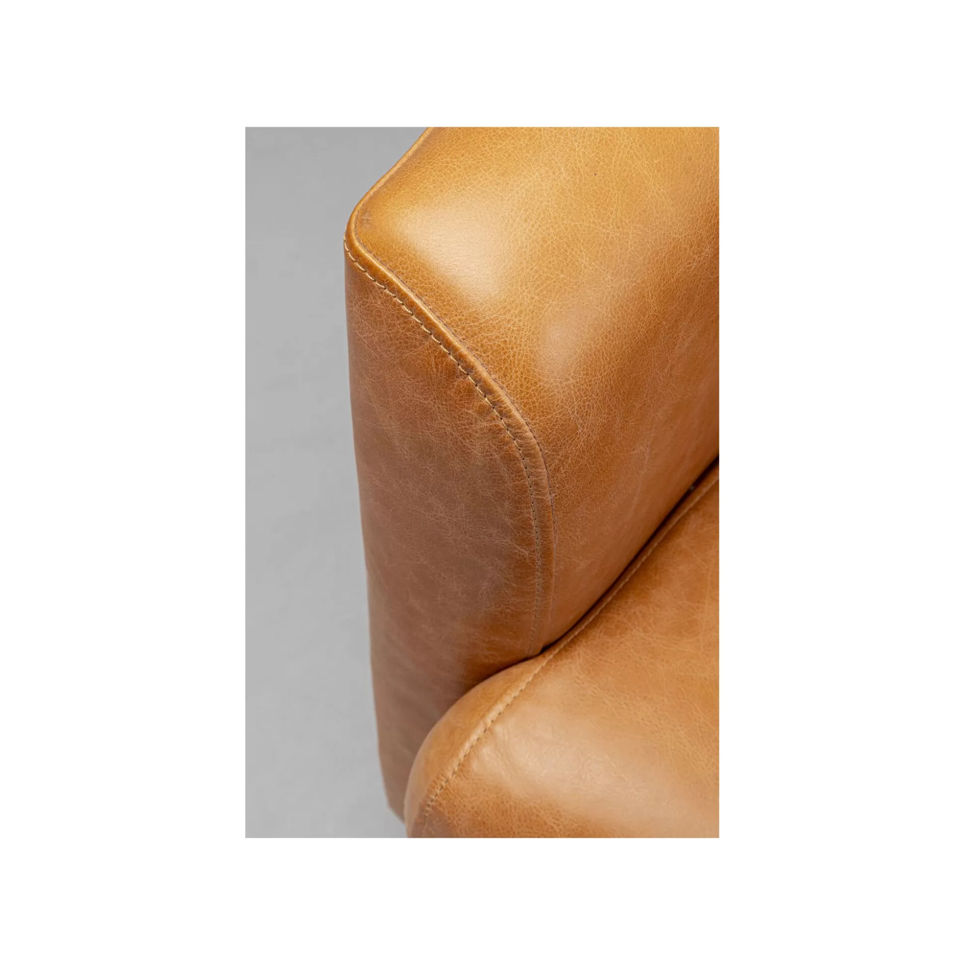 Fauteuil Cigar Lounge Cuir Marron Clair ^KARE Design Shop