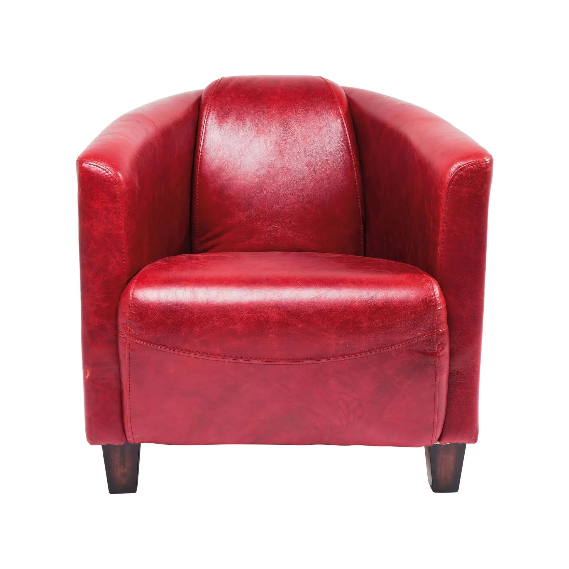 Fauteuil Cigar Lounge Cuir Rouge ^KARE Design Cheap