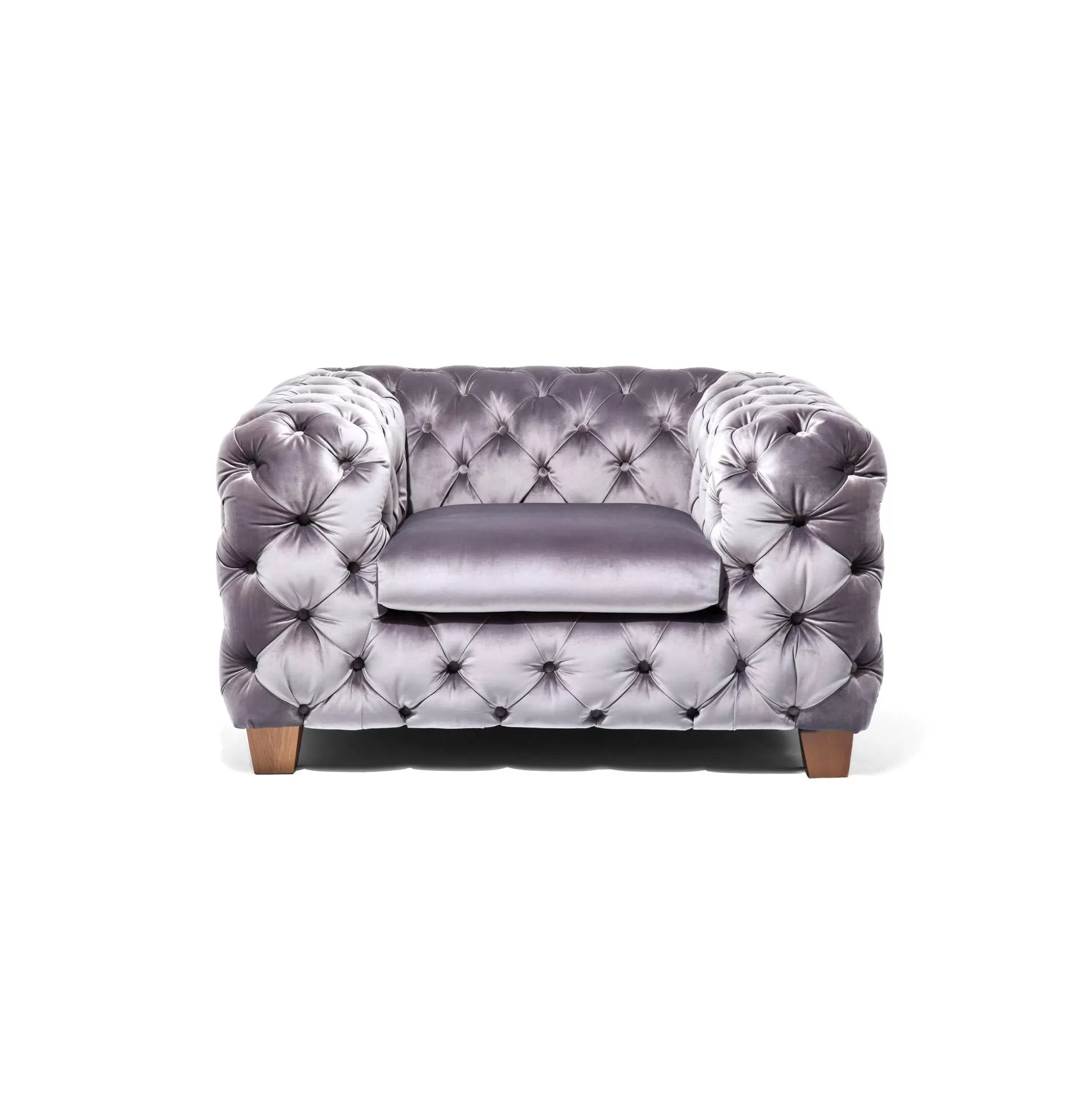 Fauteuil Desire Velours Gris ^KARE Design Fashion