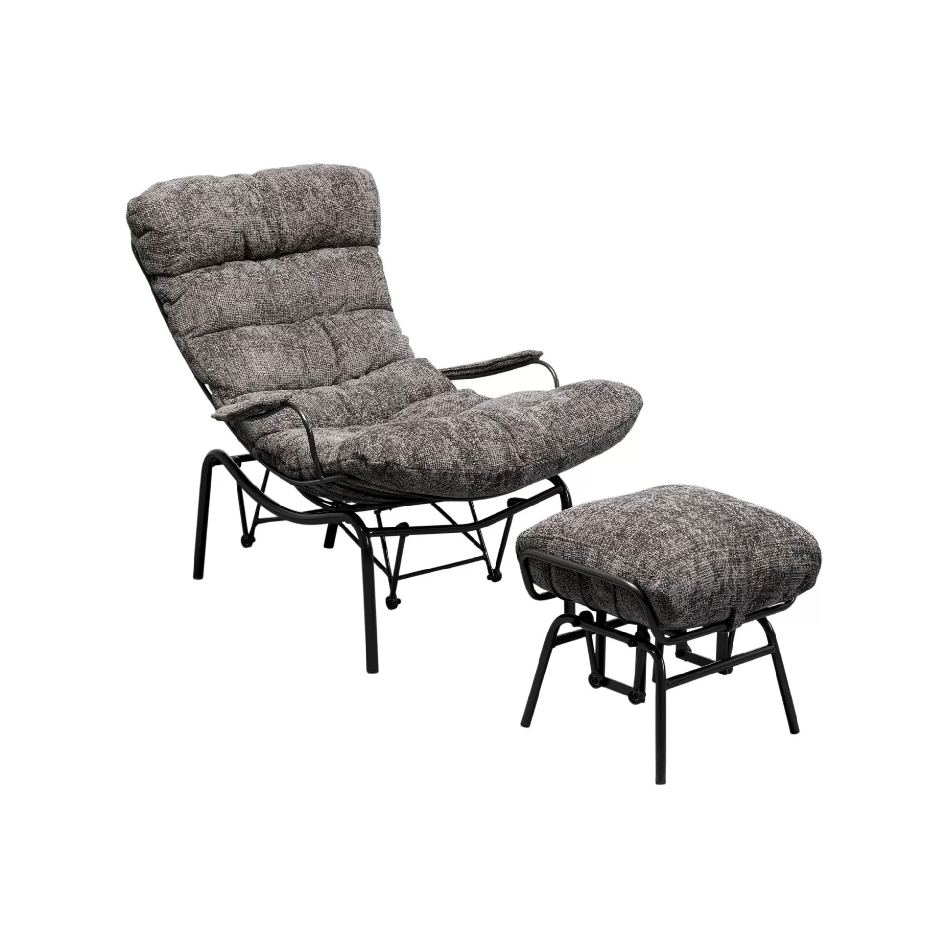 Fauteuil Et Repose-pieds Vienna Swing Gris ^KARE Design Best Sale