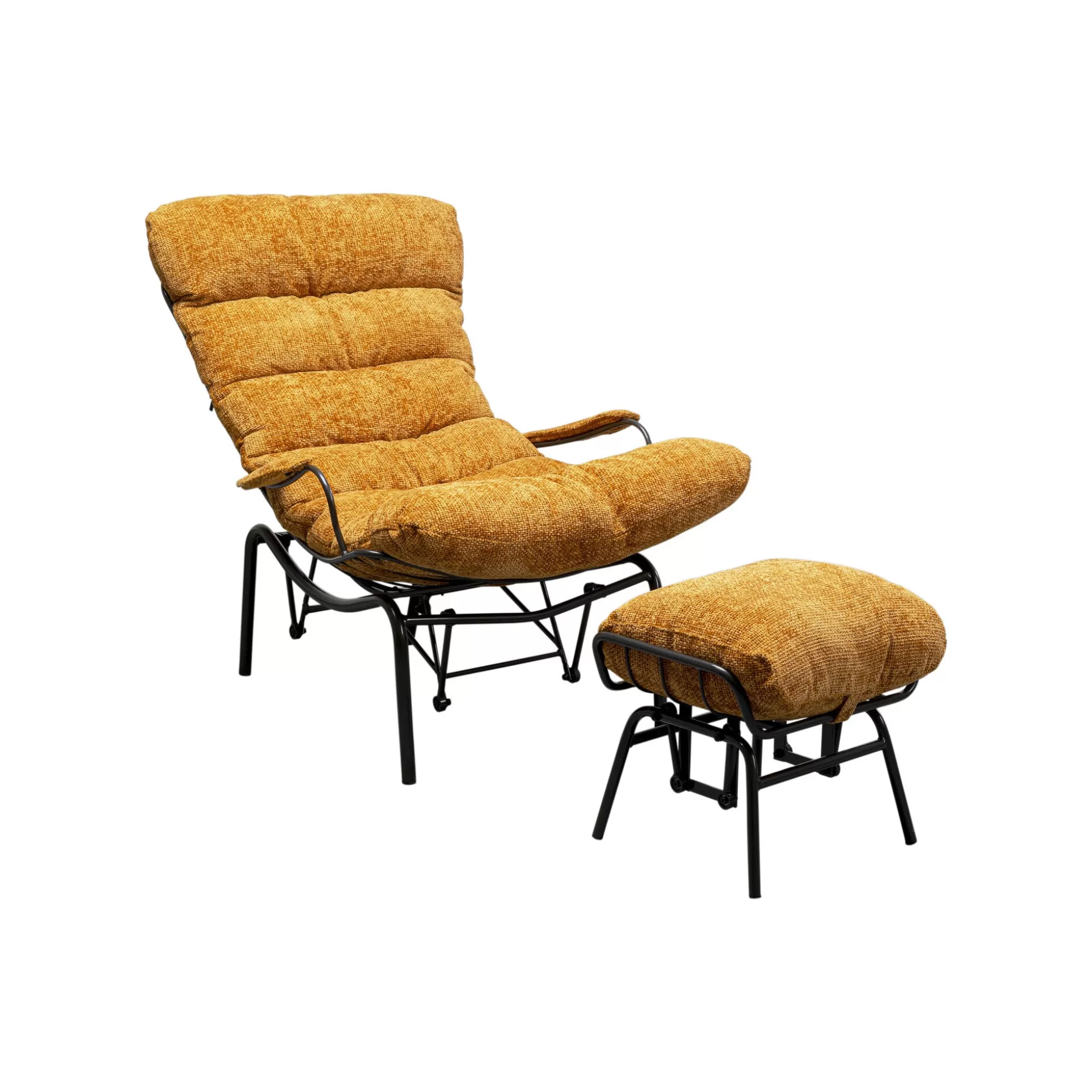 Fauteuil Et Repose-pieds Vienna Swing Jaune ^KARE Design Online