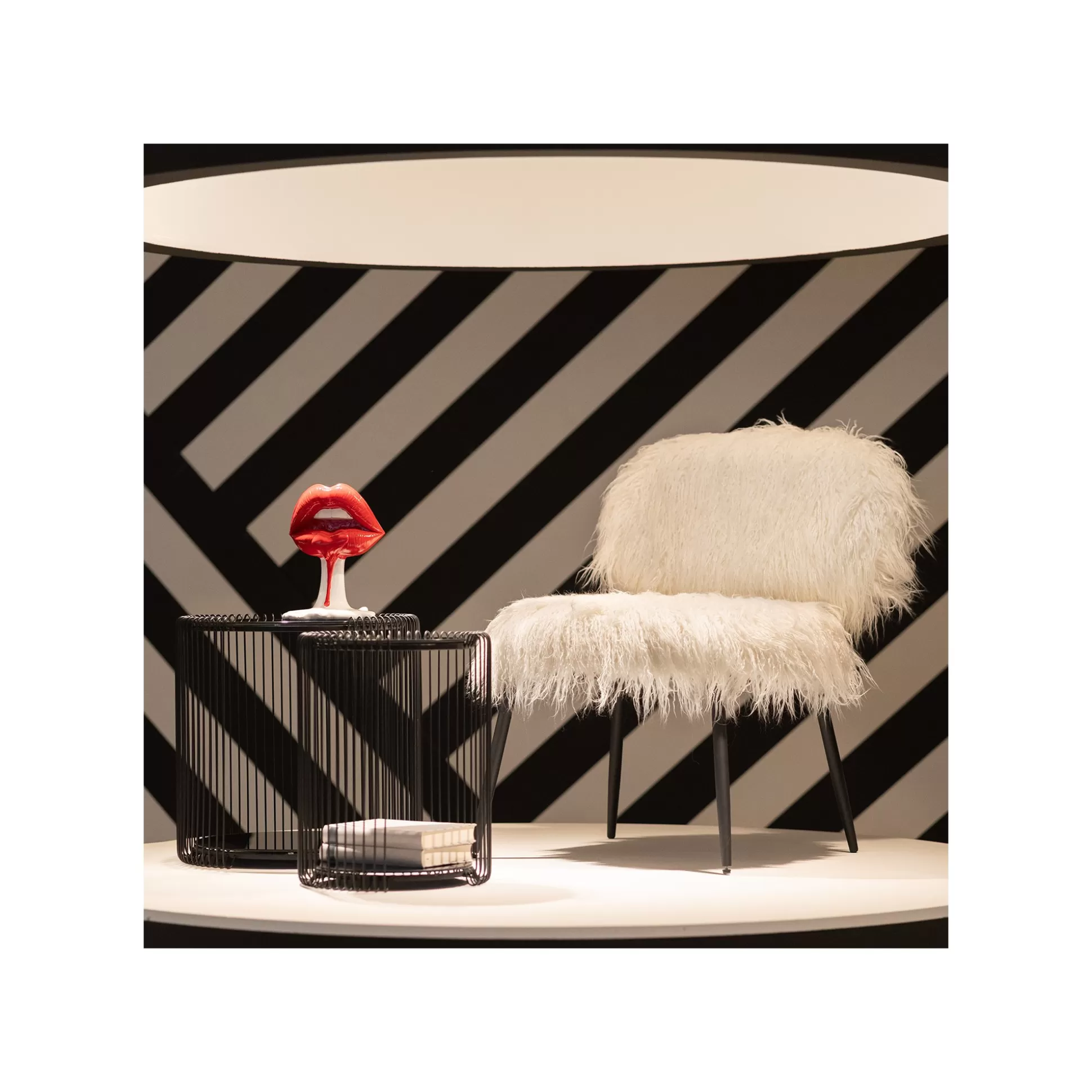 Fauteuil Hairy Blanc ^KARE Design Shop