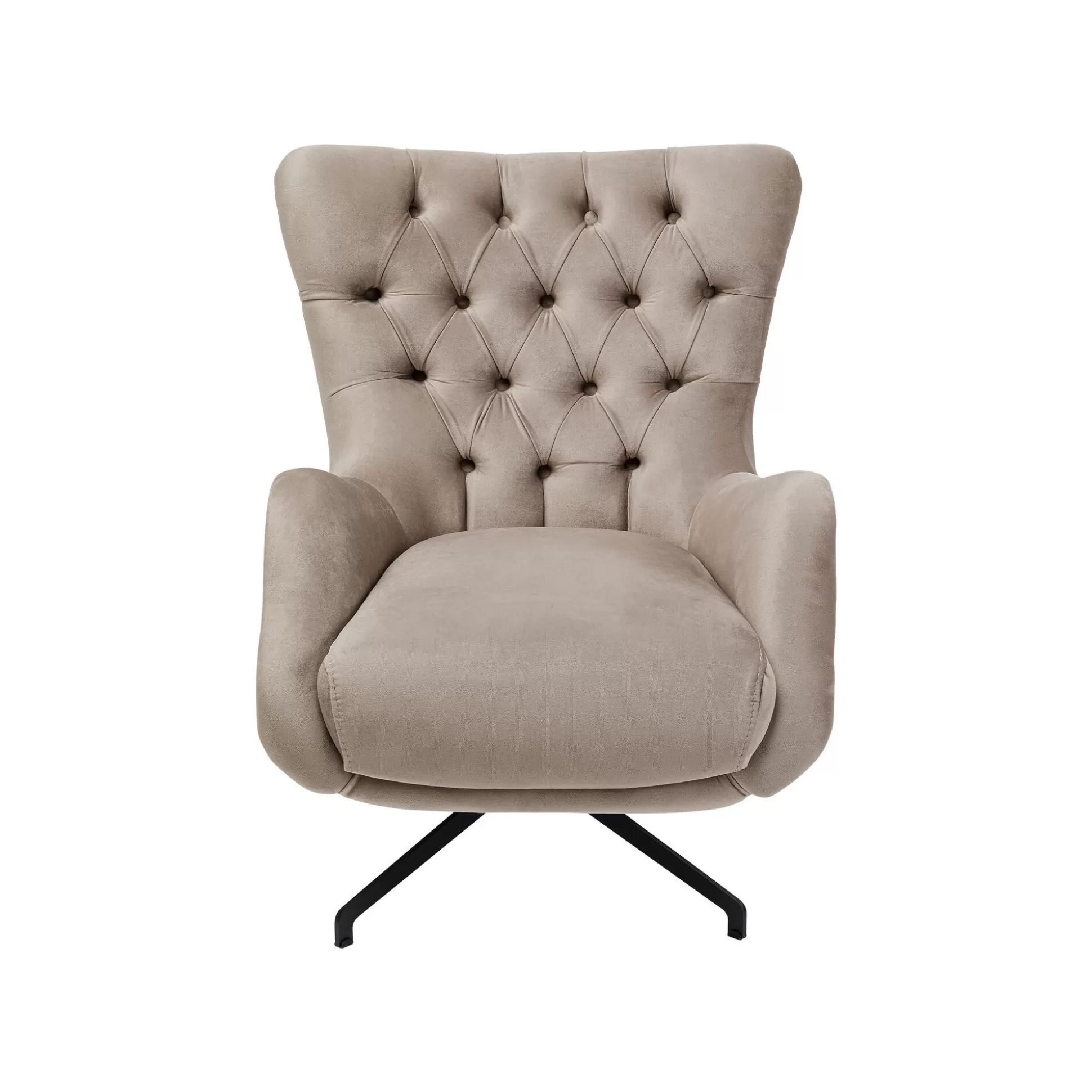 Fauteuil Pivotant Bellissima Velours Beige ^KARE Design Flash Sale