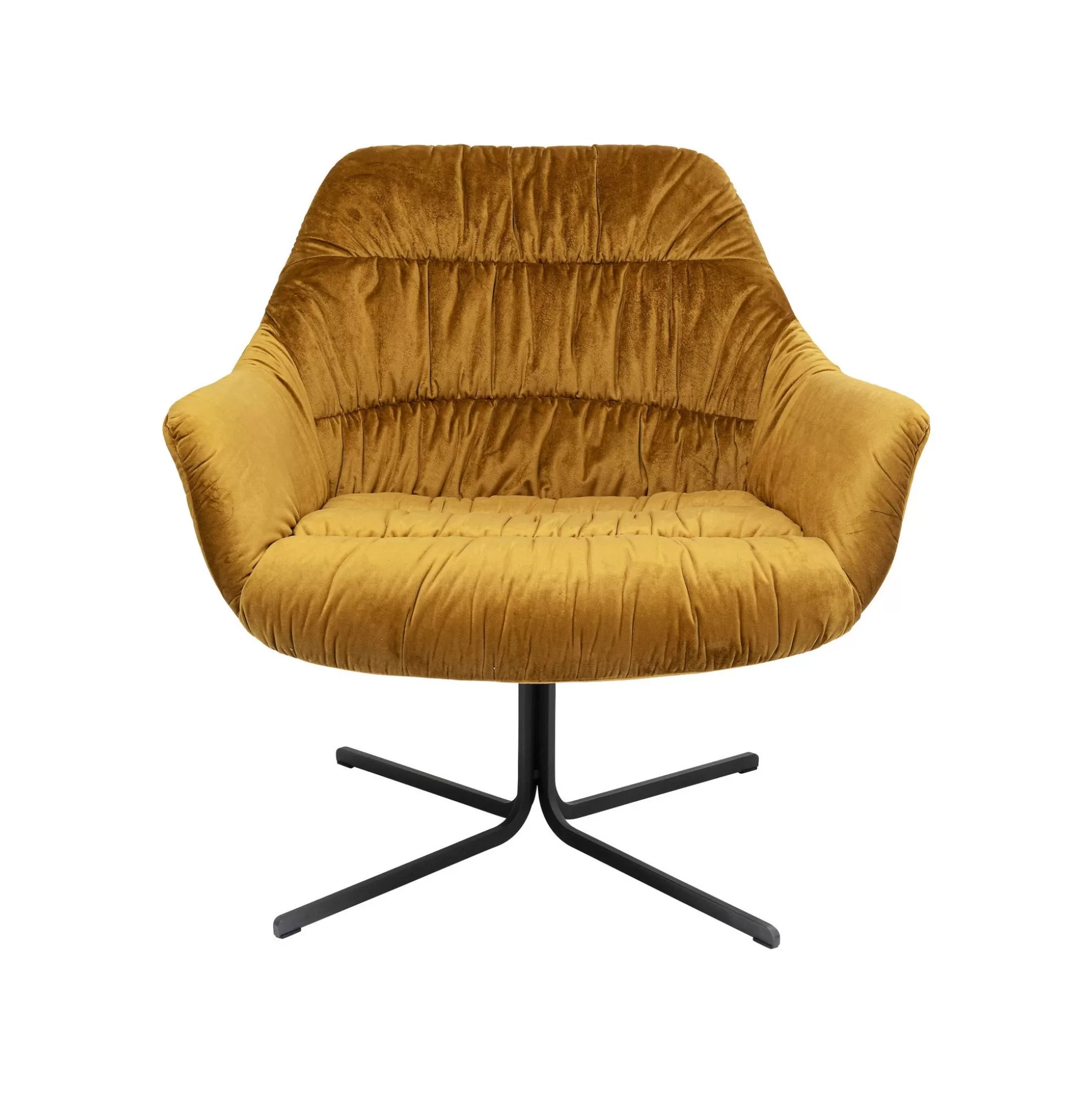 Fauteuil Pivotant Bristol Velours Jaune ^KARE Design Cheap