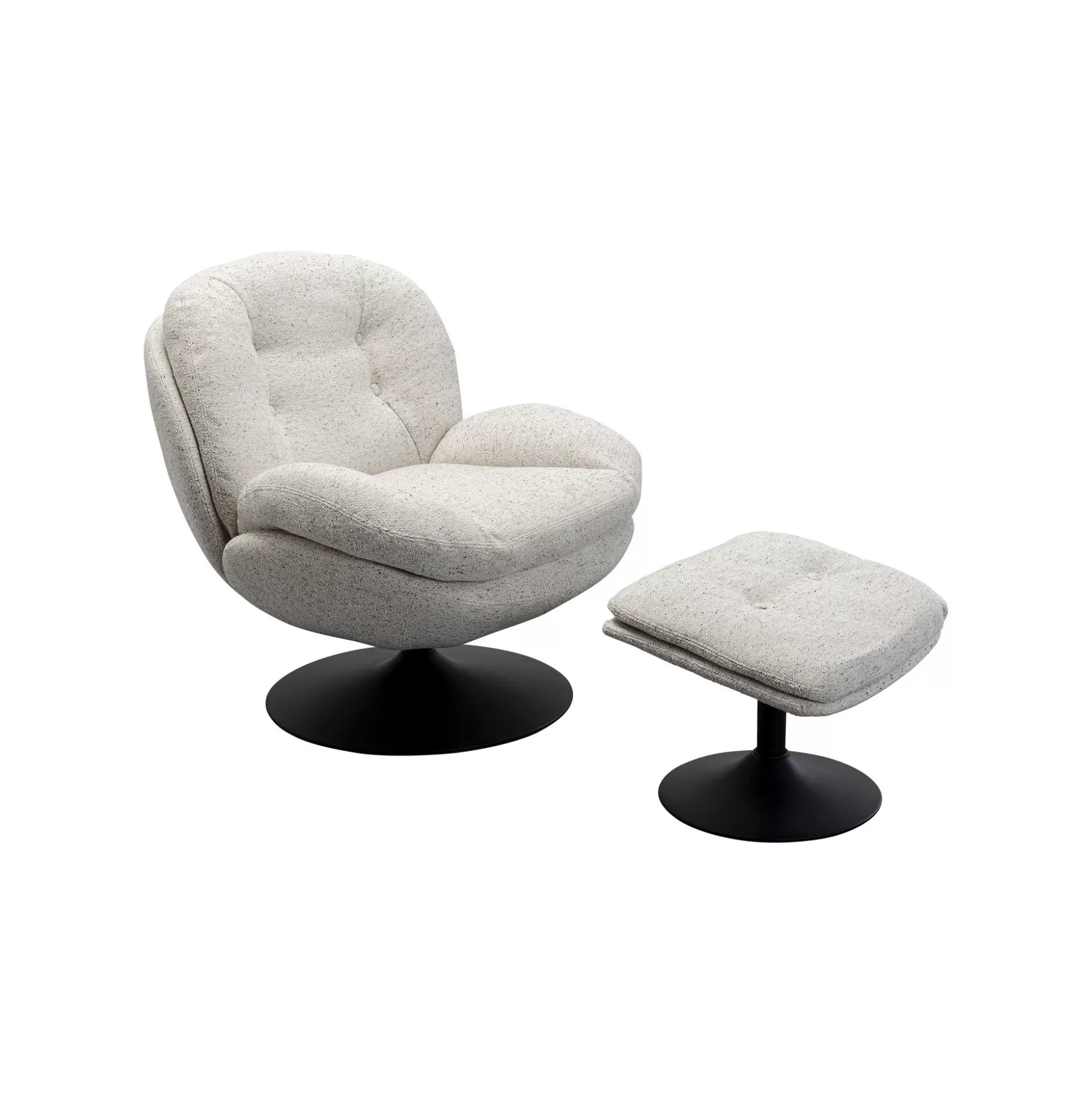 Fauteuil Pivotant Et Repose-pieds Stanford ^KARE Design Sale