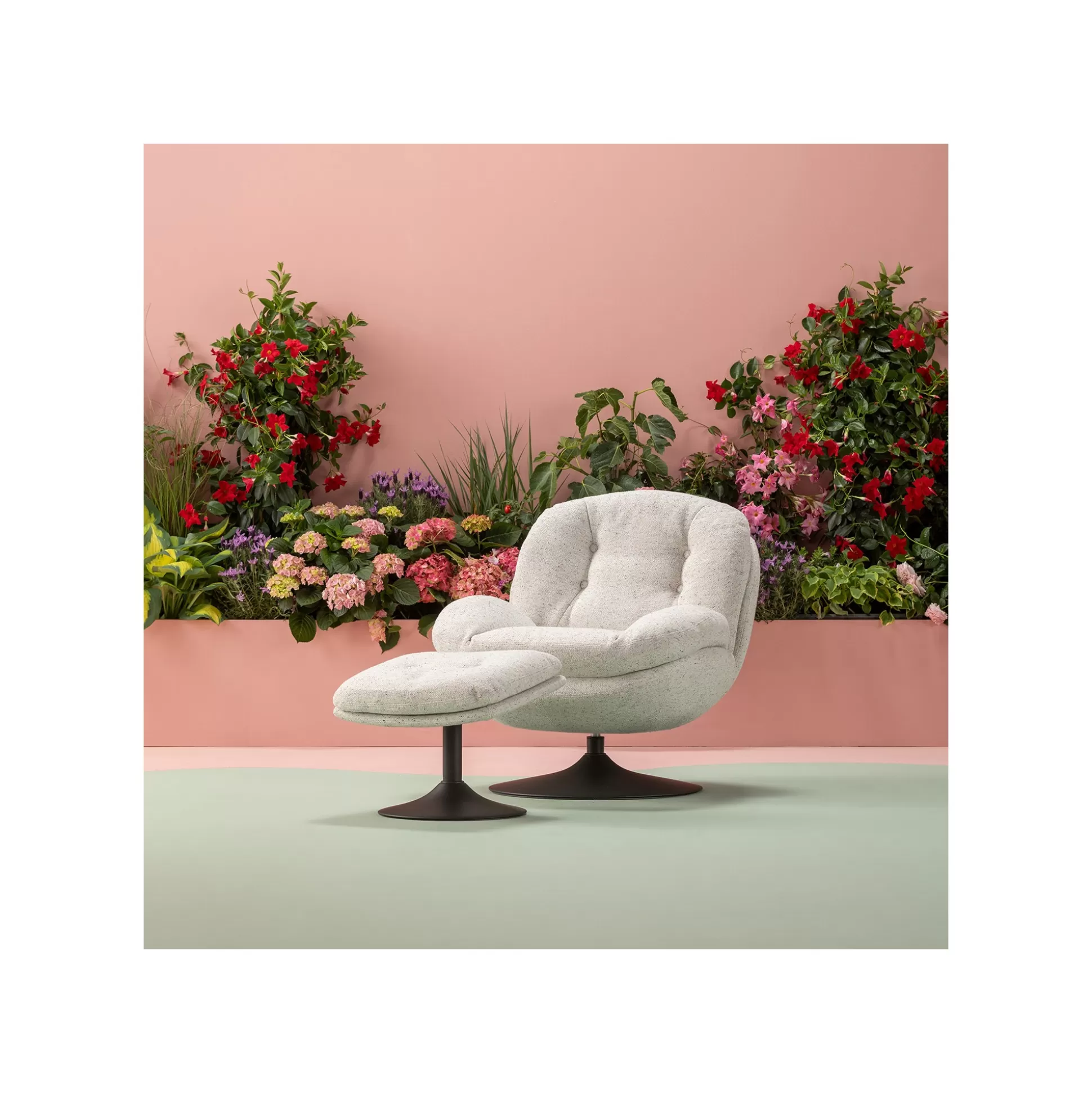 Fauteuil Pivotant Et Repose-pieds Stanford ^KARE Design Sale
