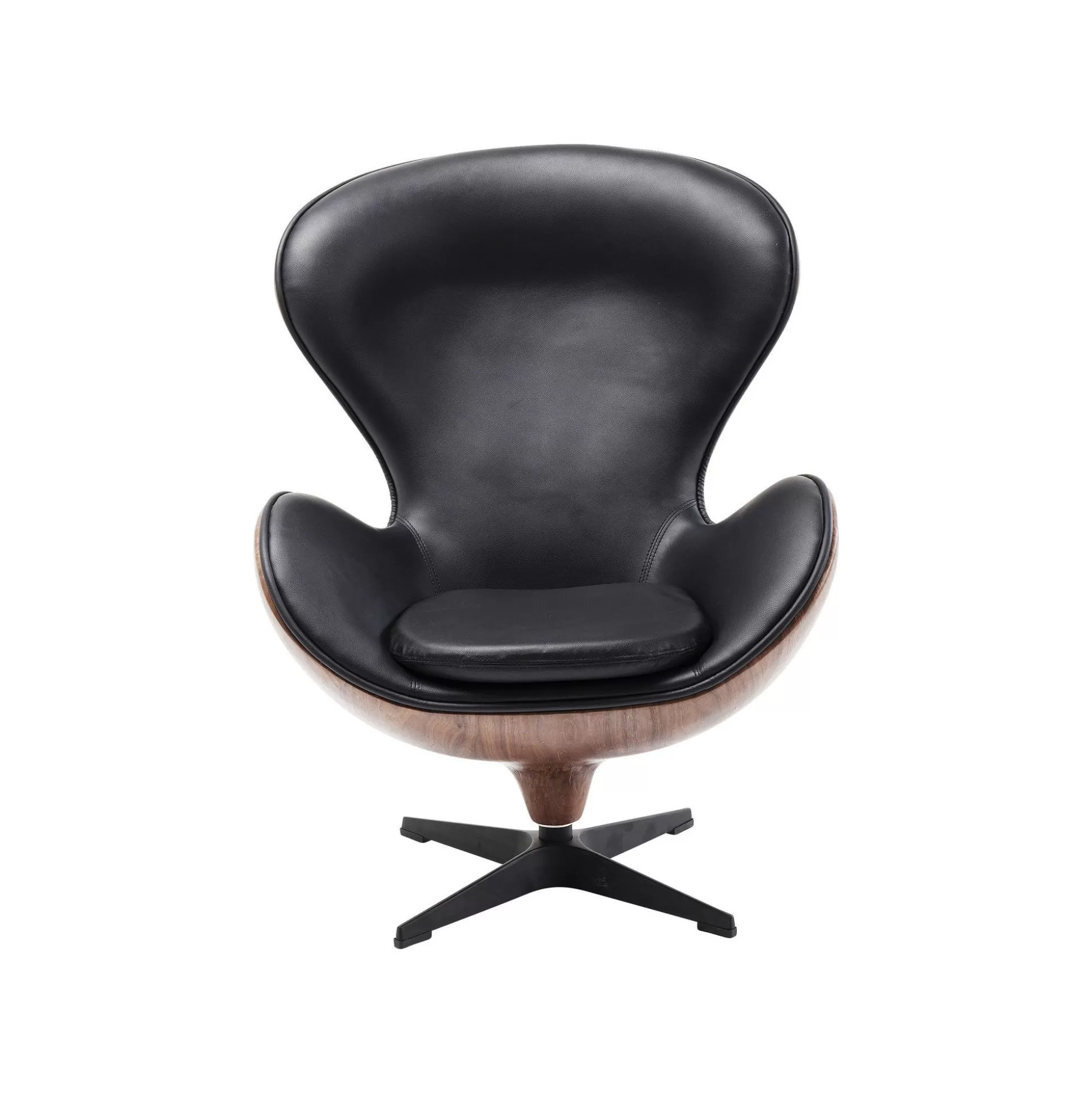 Fauteuil Pivotant Lounge Noyer ^KARE Design Flash Sale