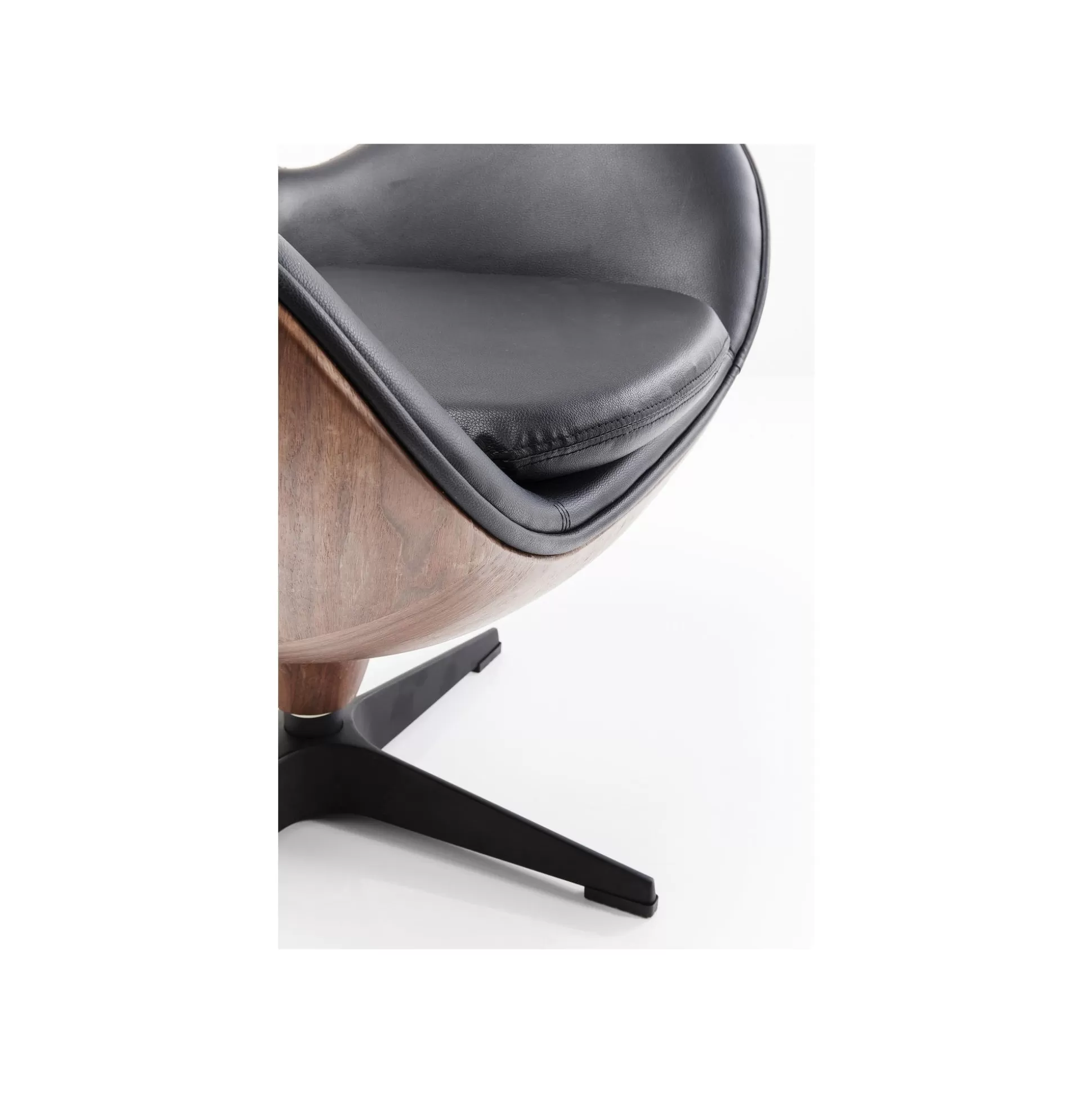 Fauteuil Pivotant Lounge Noyer ^KARE Design Flash Sale