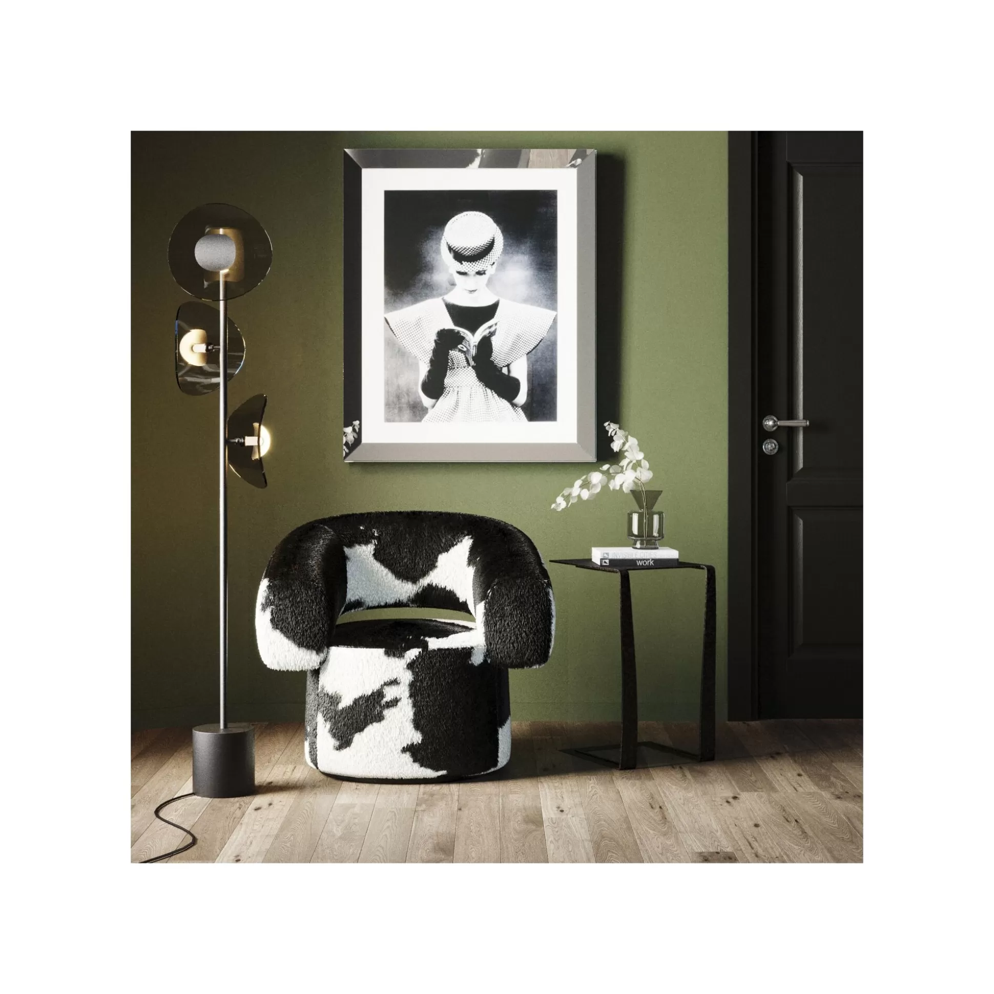Fauteuil Pivotant Maye Noir Et Blanc ^KARE Design Hot