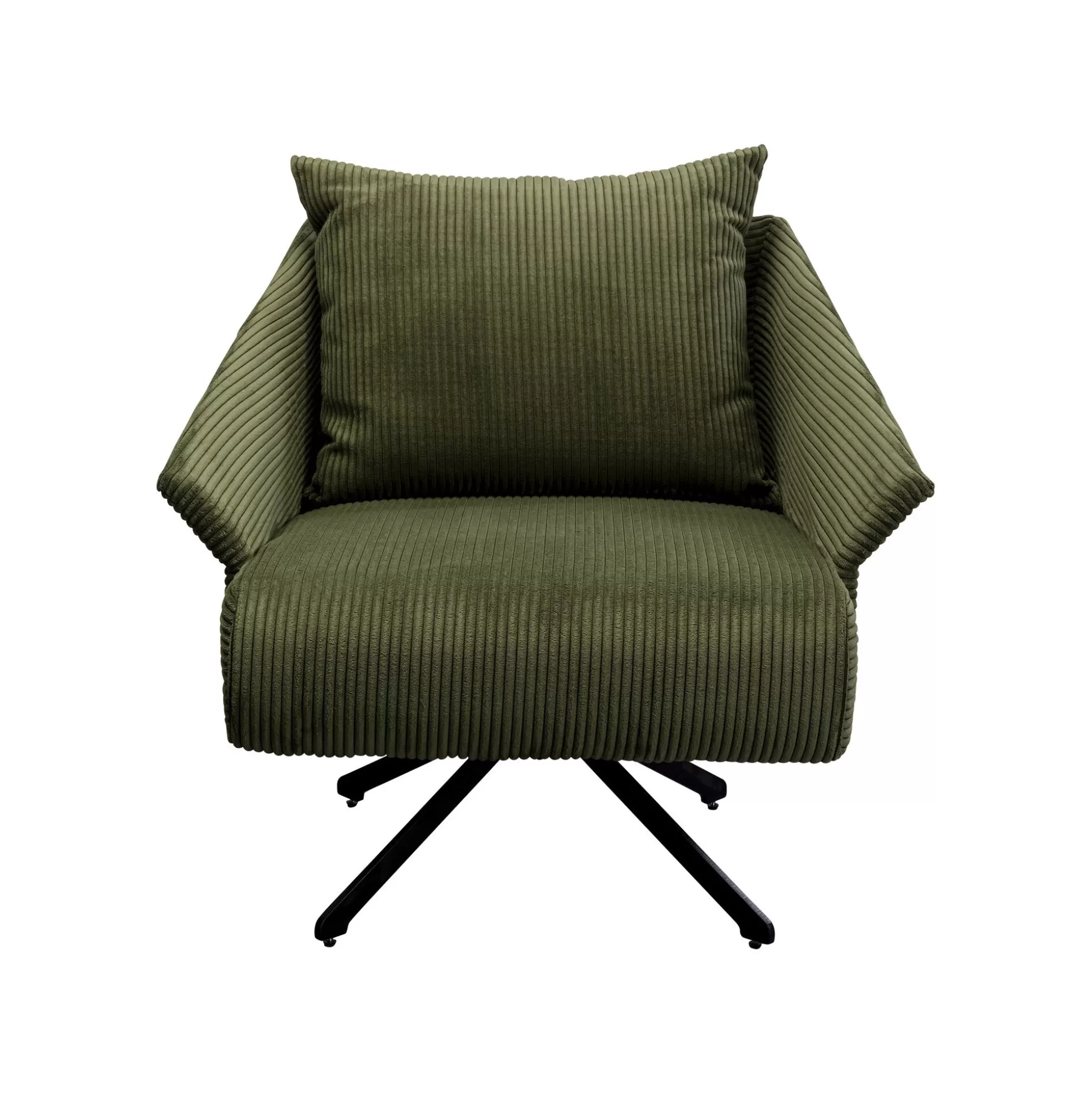Fauteuil Pivotant Milo Velours Vert ^KARE Design Discount