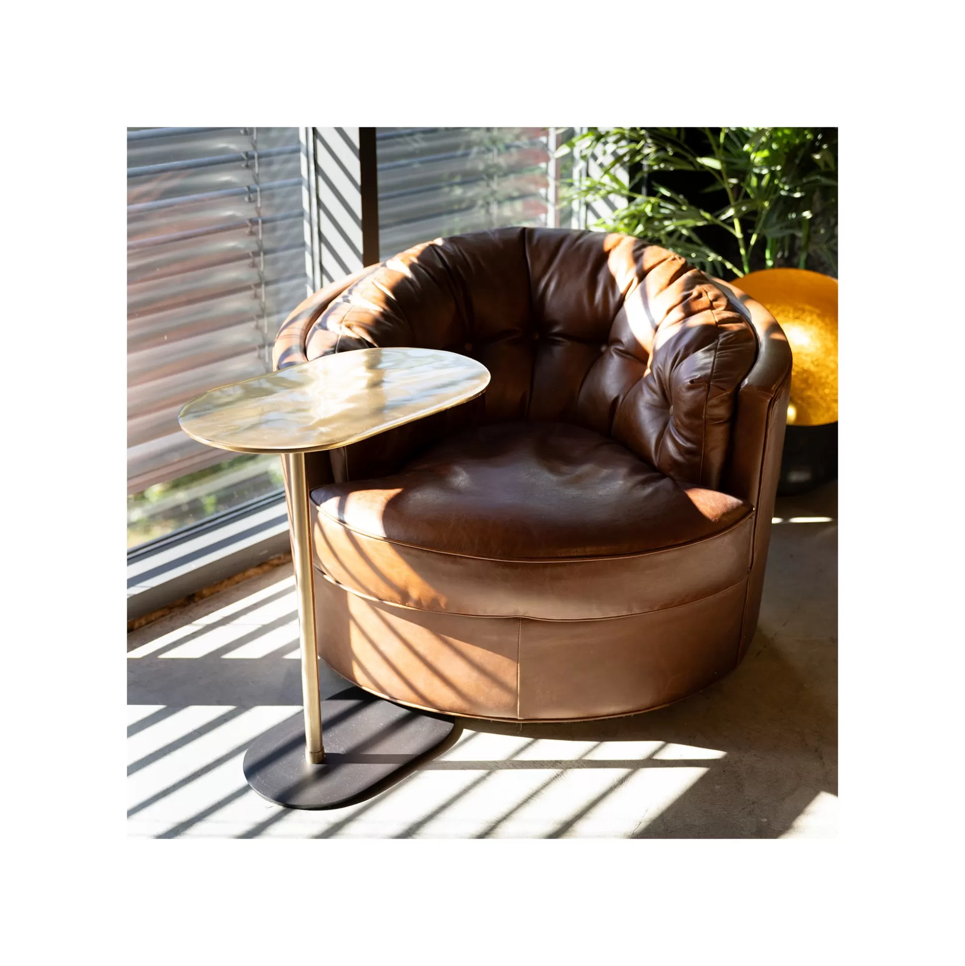 Fauteuil Pivotant Music Hall Marron ^KARE Design Shop