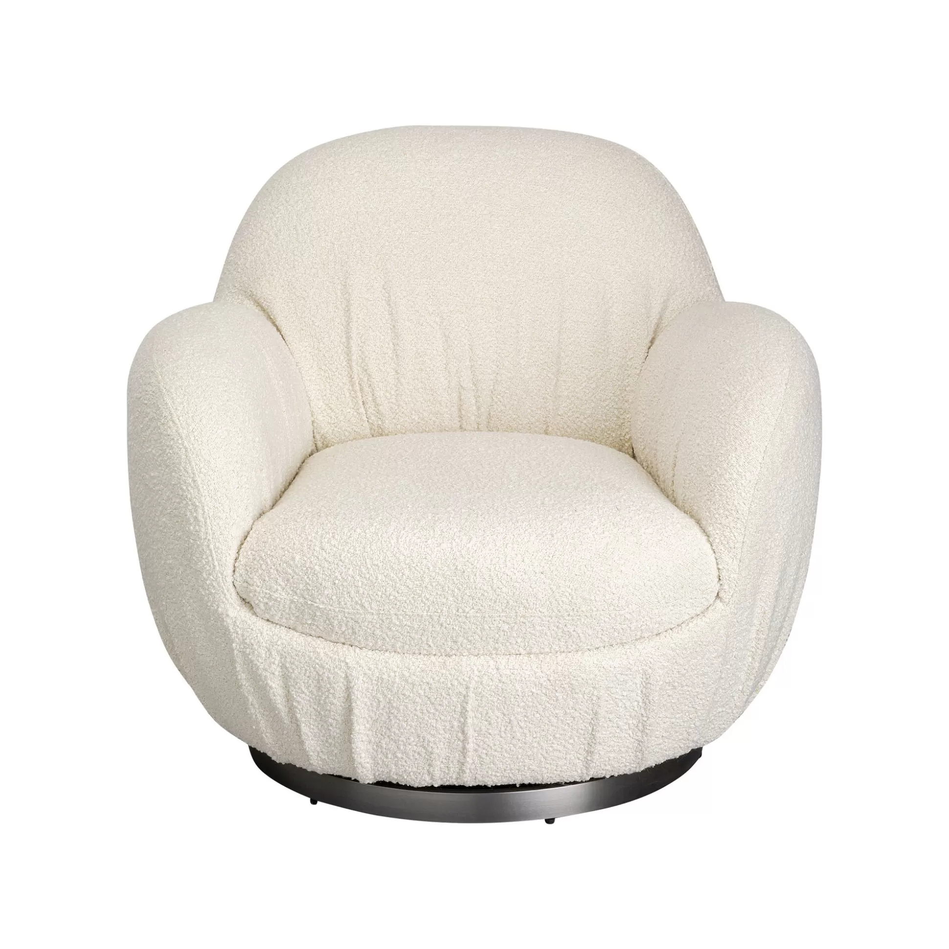 Fauteuil Pivotant Nube Boucle Crème ^KARE Design Clearance
