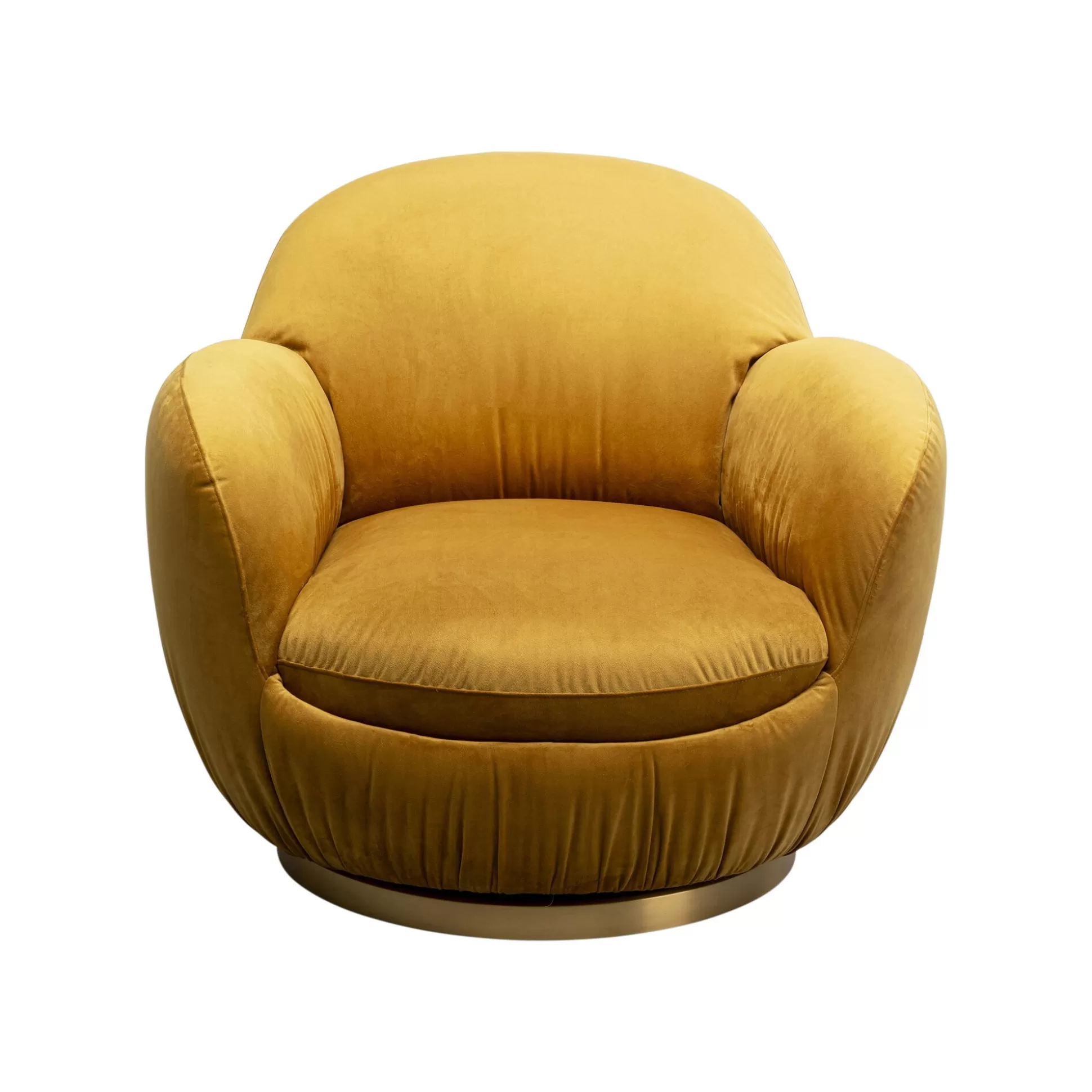 Fauteuil Pivotant Nube Velours Jaune ^KARE Design Store