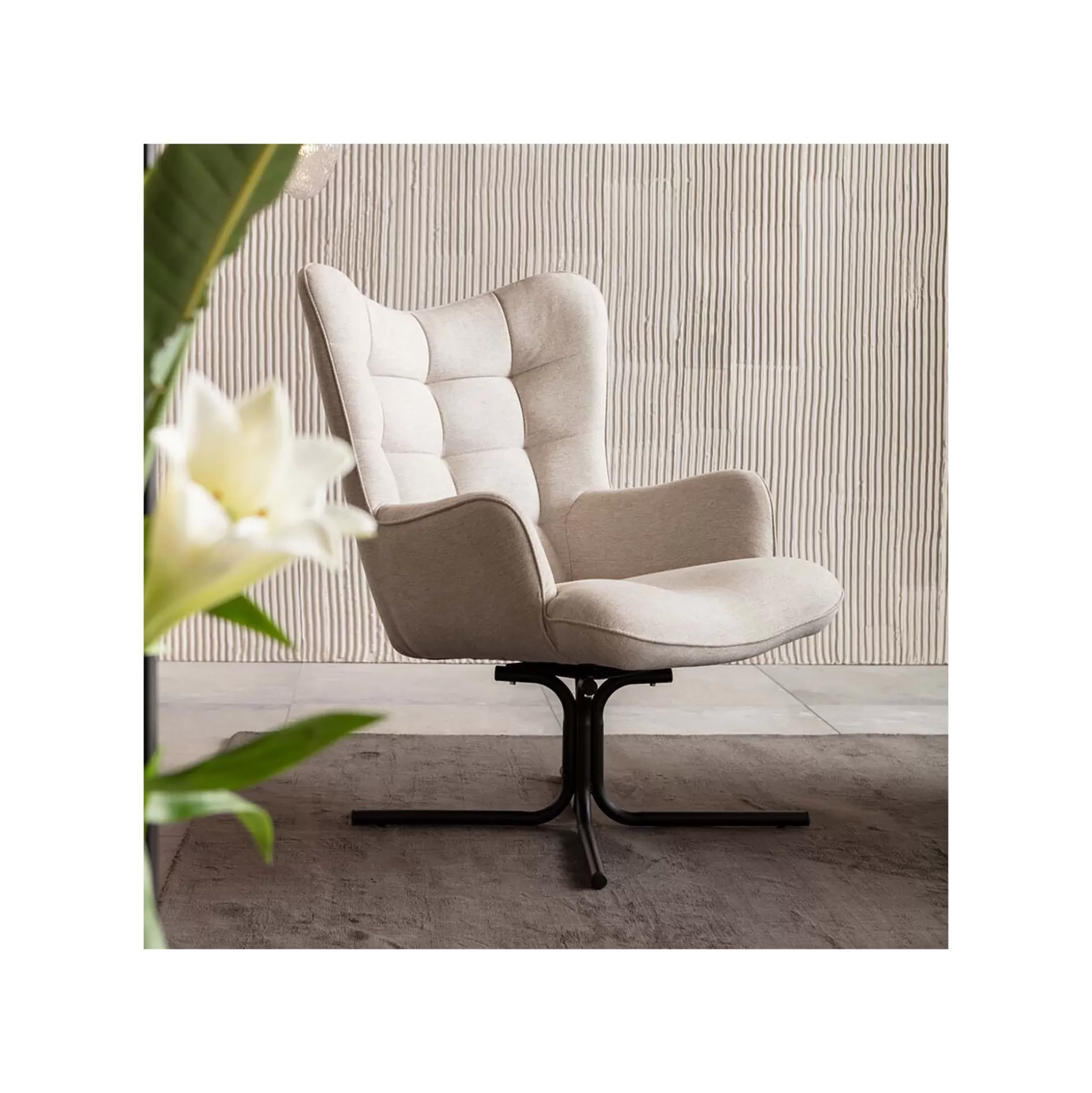 Fauteuil Pivotant Oscar Crème ^KARE Design Cheap