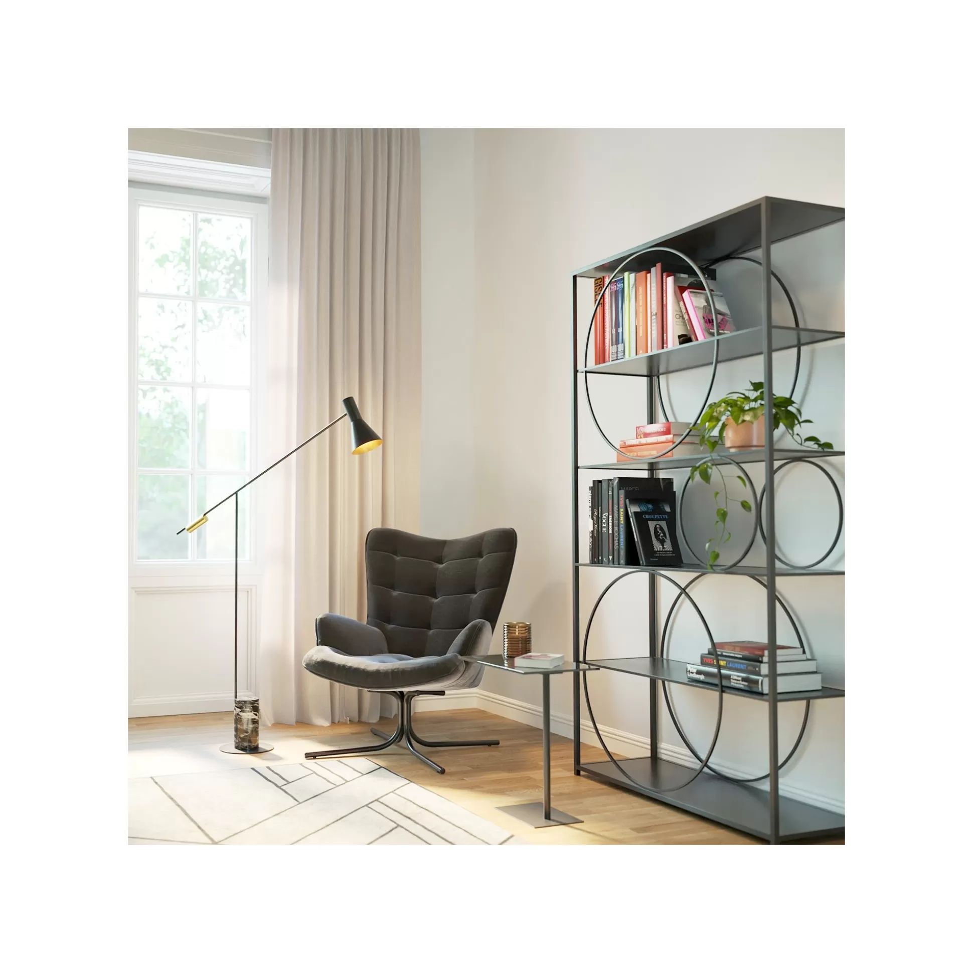 Fauteuil Pivotant Oscar Velours Noir ^KARE Design Sale
