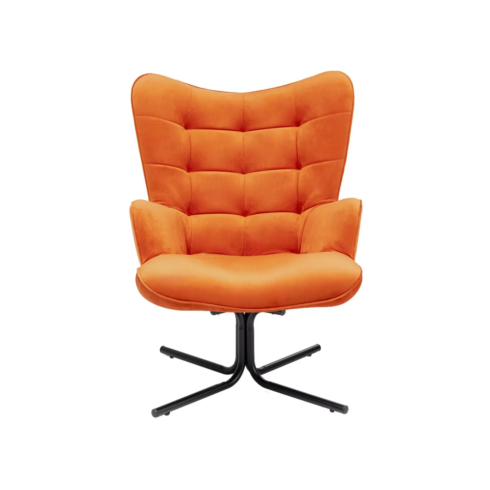 Fauteuil Pivotant Oscar Velours Orange ^KARE Design Discount