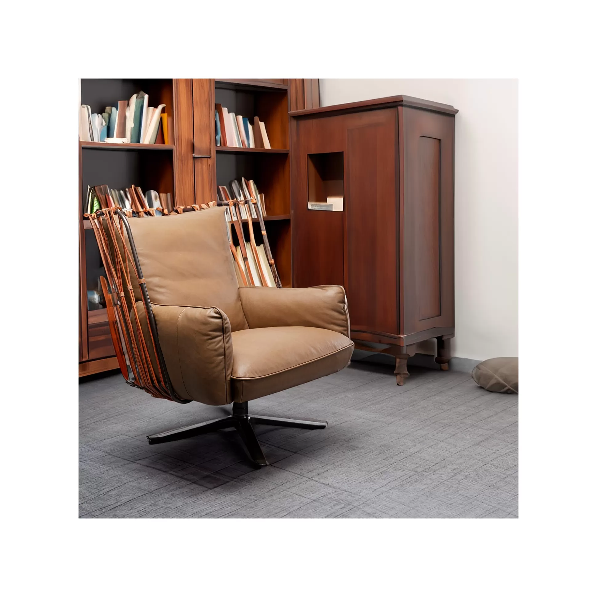 Fauteuil Pivotant Paradiso Marron ^KARE Design Store