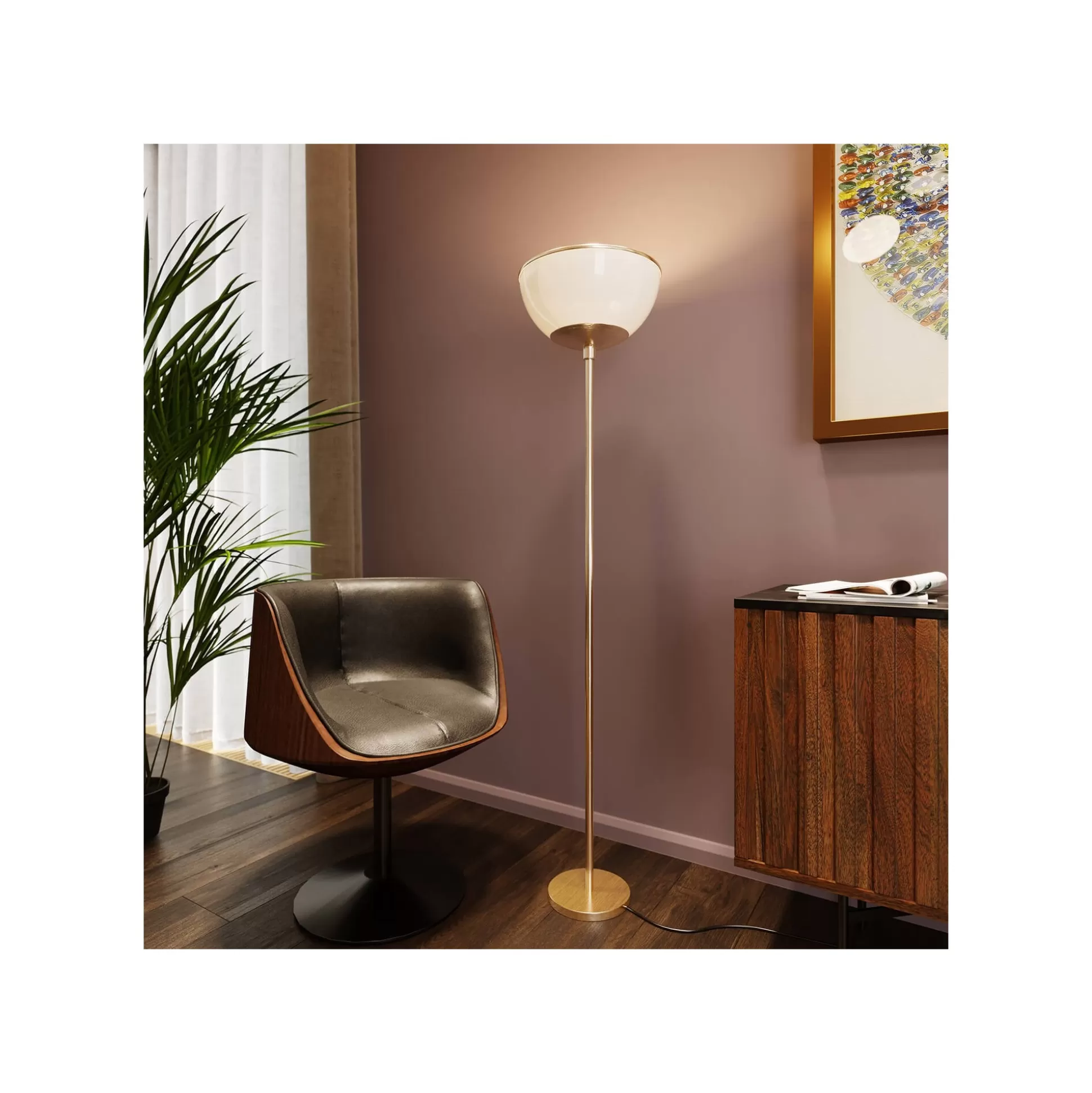 Fauteuil Pivotant Soft Noyer ^KARE Design Shop