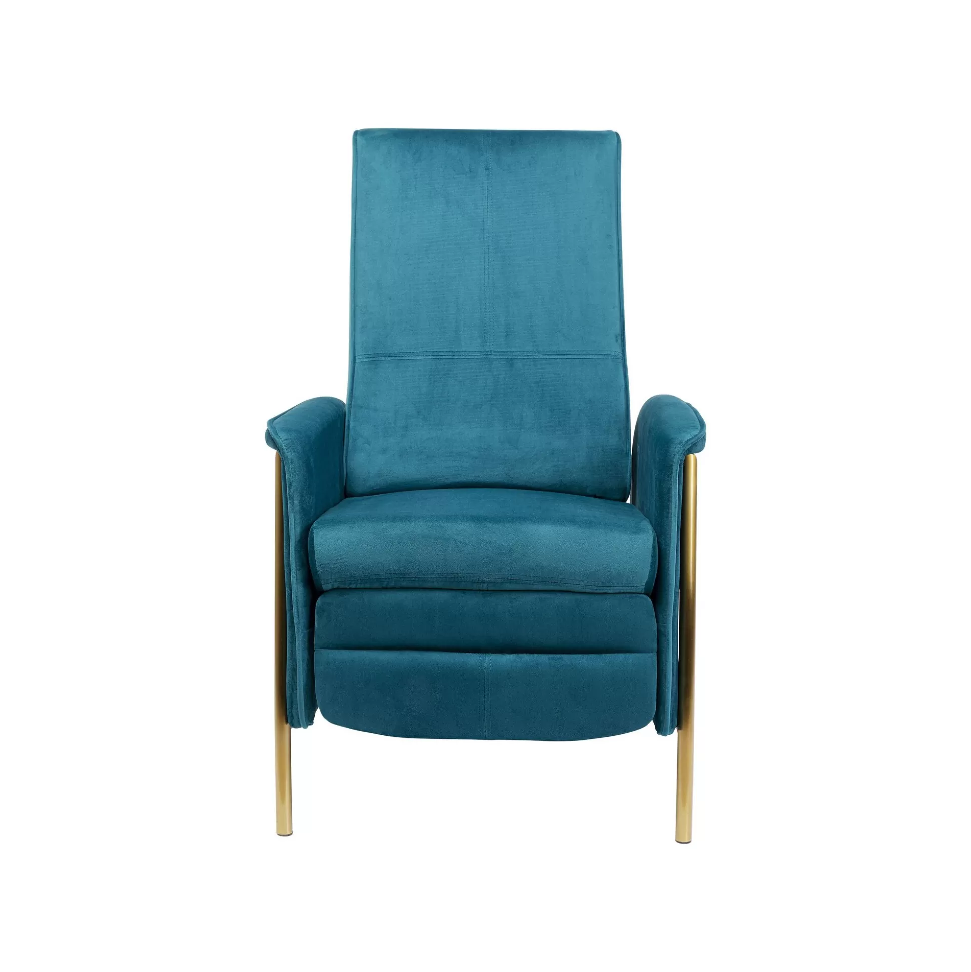 Fauteuil Relax Lazy Velours Bleu Pétrole ^KARE Design Sale