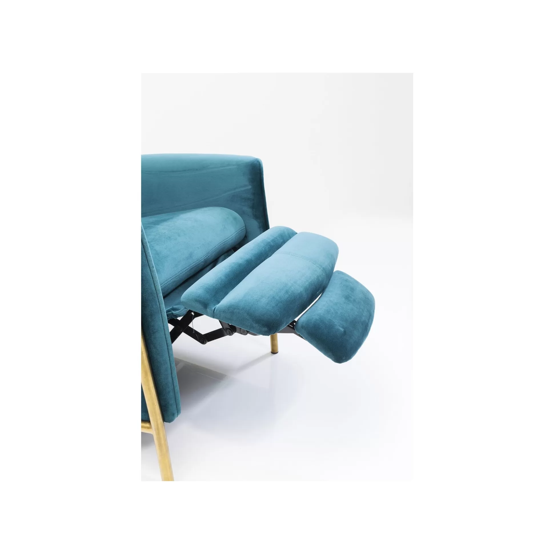 Fauteuil Relax Lazy Velours Bleu Pétrole ^KARE Design Sale