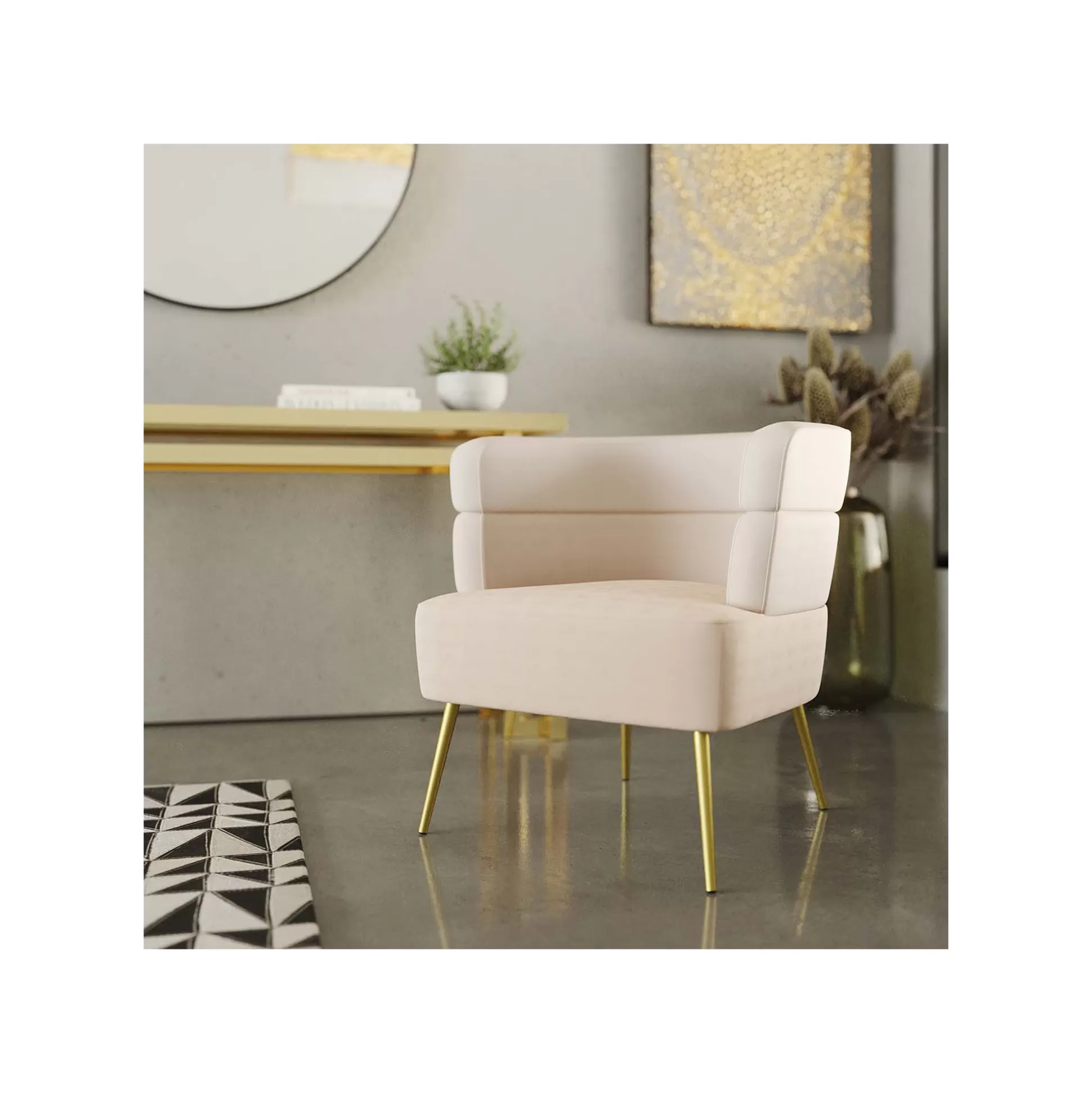 Fauteuil Sandwich Velours Crème ^KARE Design Sale