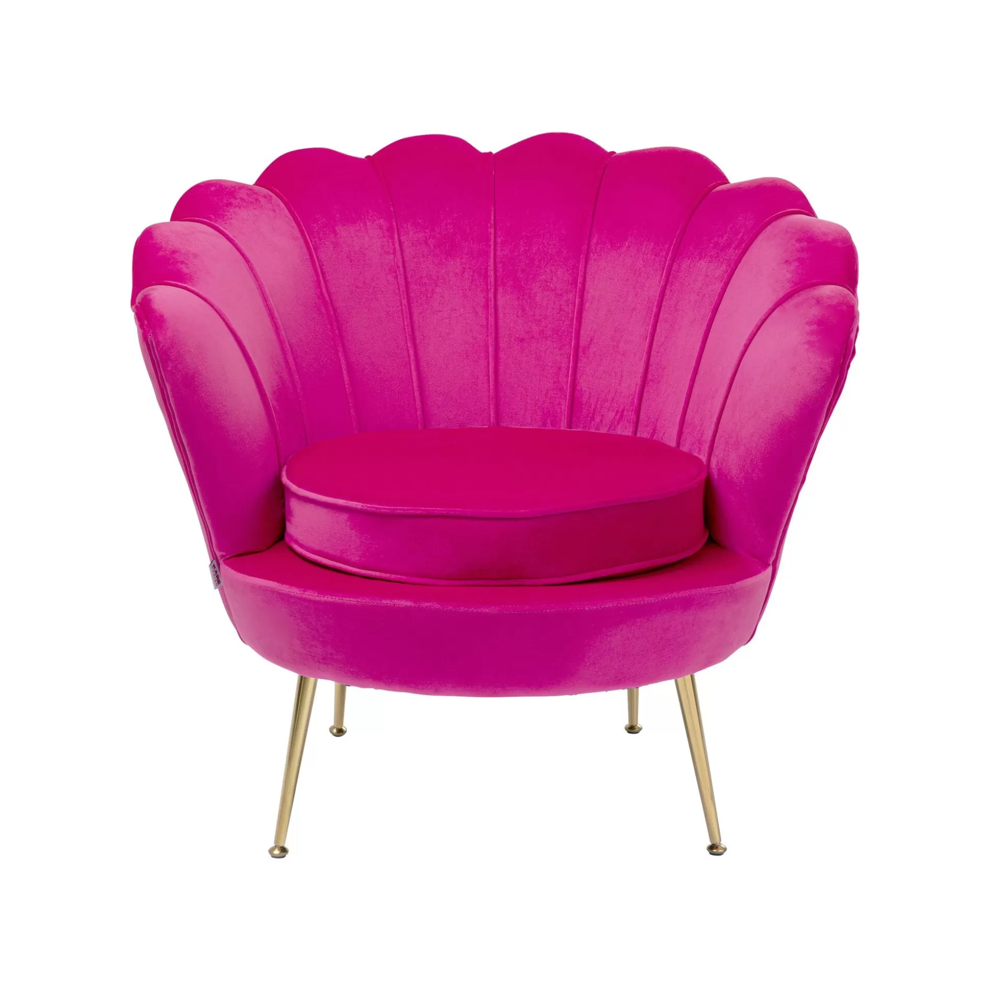 Fauteuil Water Lily Velours Fuchsia Et Acier Doré ^KARE Design Best Sale