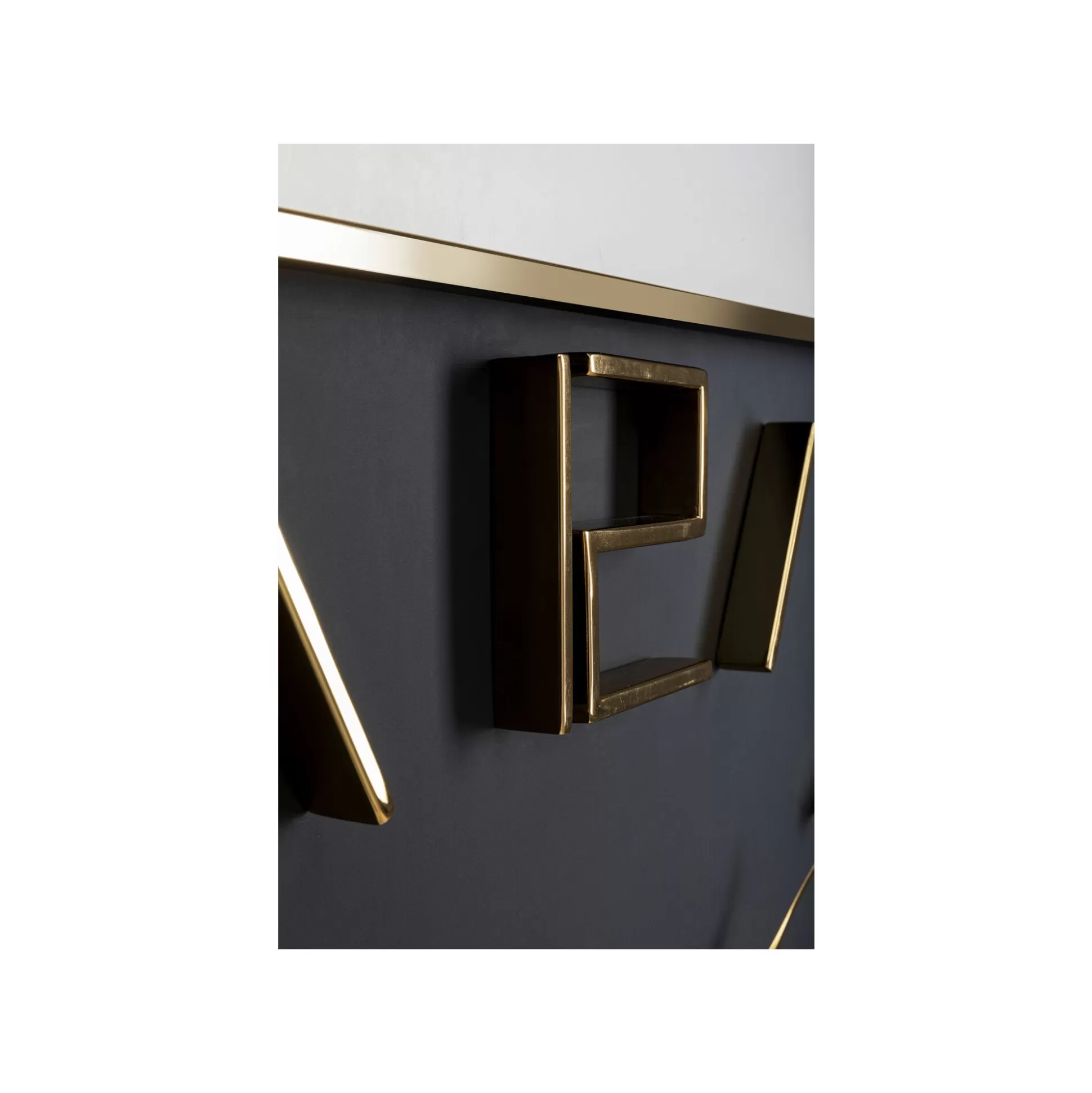 Horloge Murale Gamble Noire Et Dorée ^KARE Design Fashion