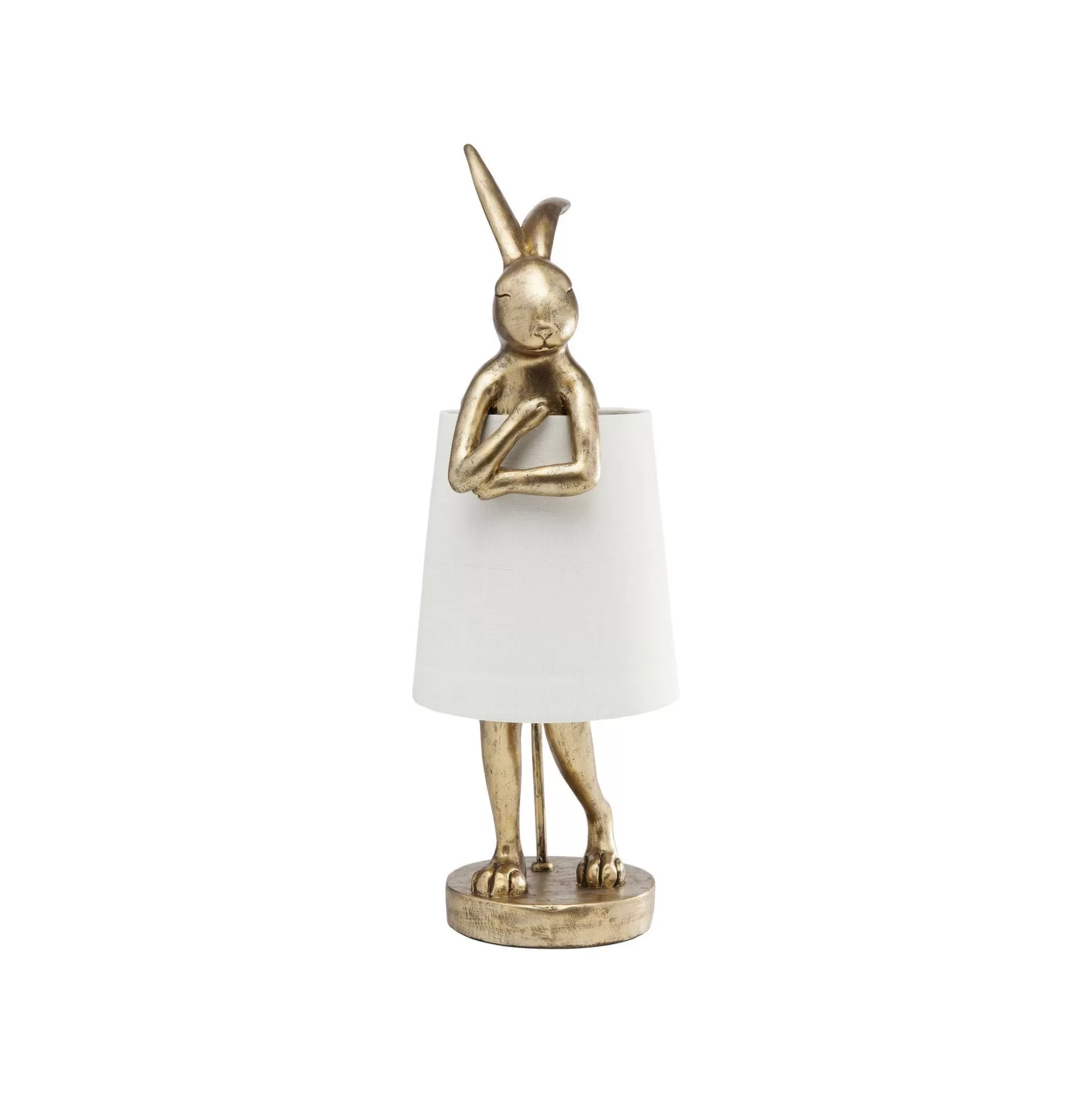 Lampe Animal Lapin Dorée Et Beige 68cm ^KARE Design Outlet