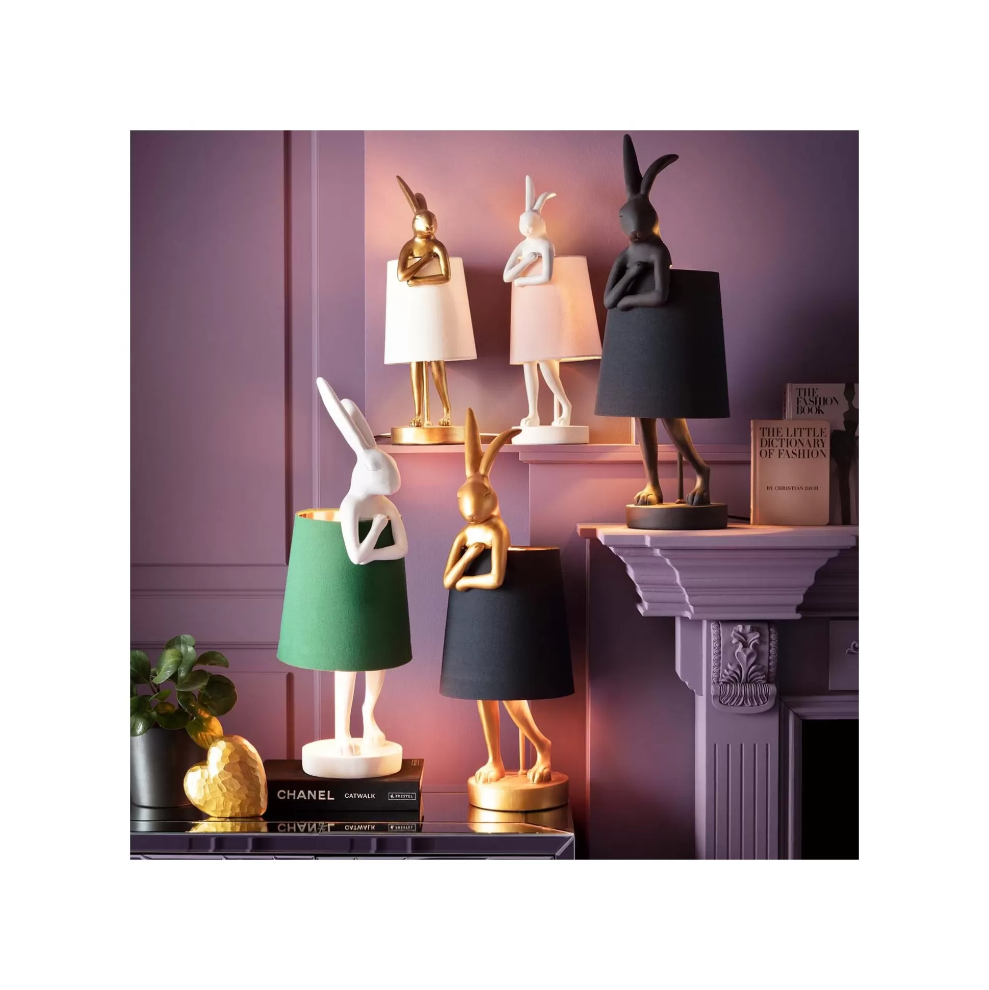Lampe Animal Lapin Dorée Et Beige 50cm ^KARE Design Best