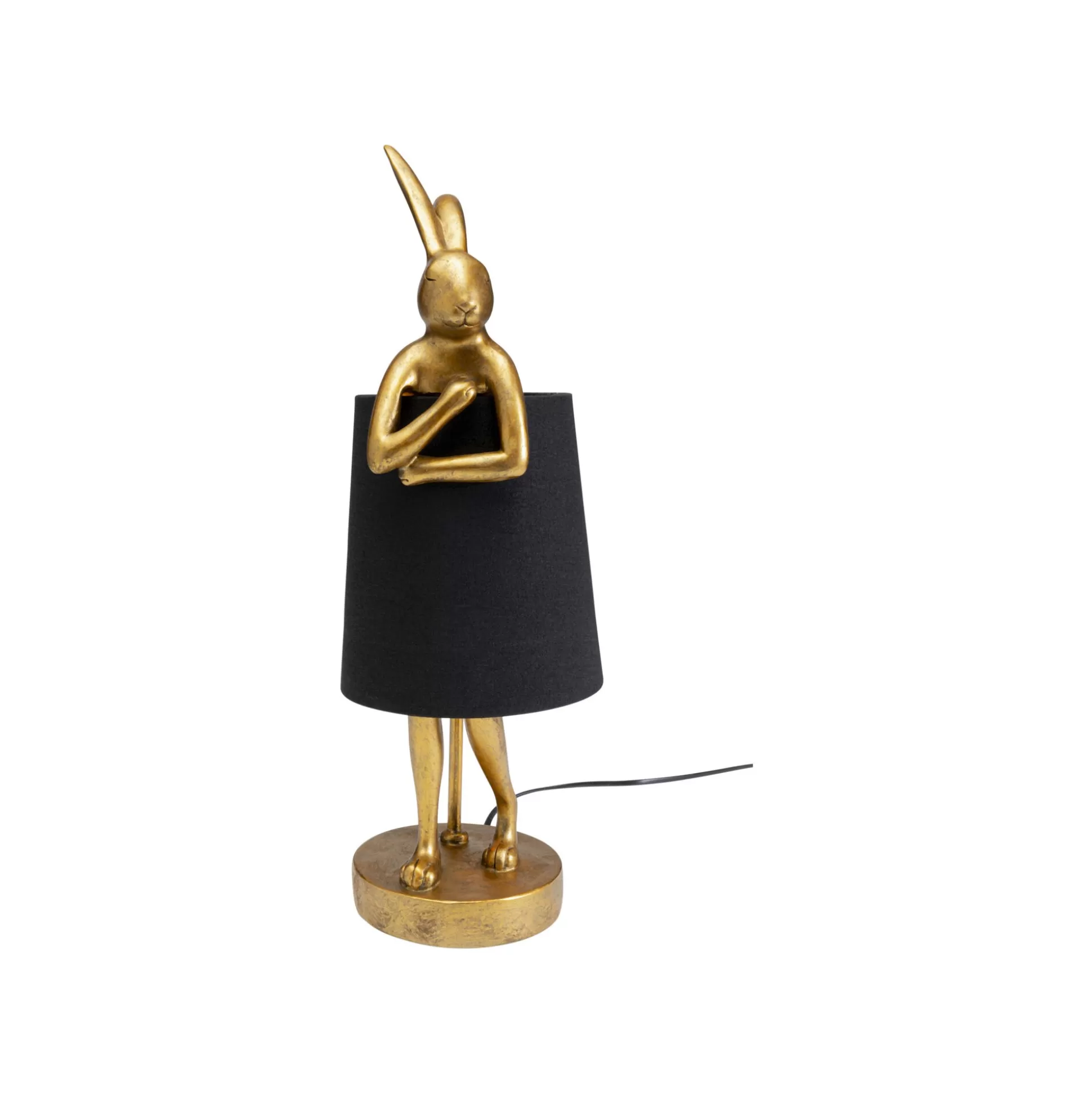 Lampe Animal Lapin Dorée Et Noire 50cm ^KARE Design Outlet