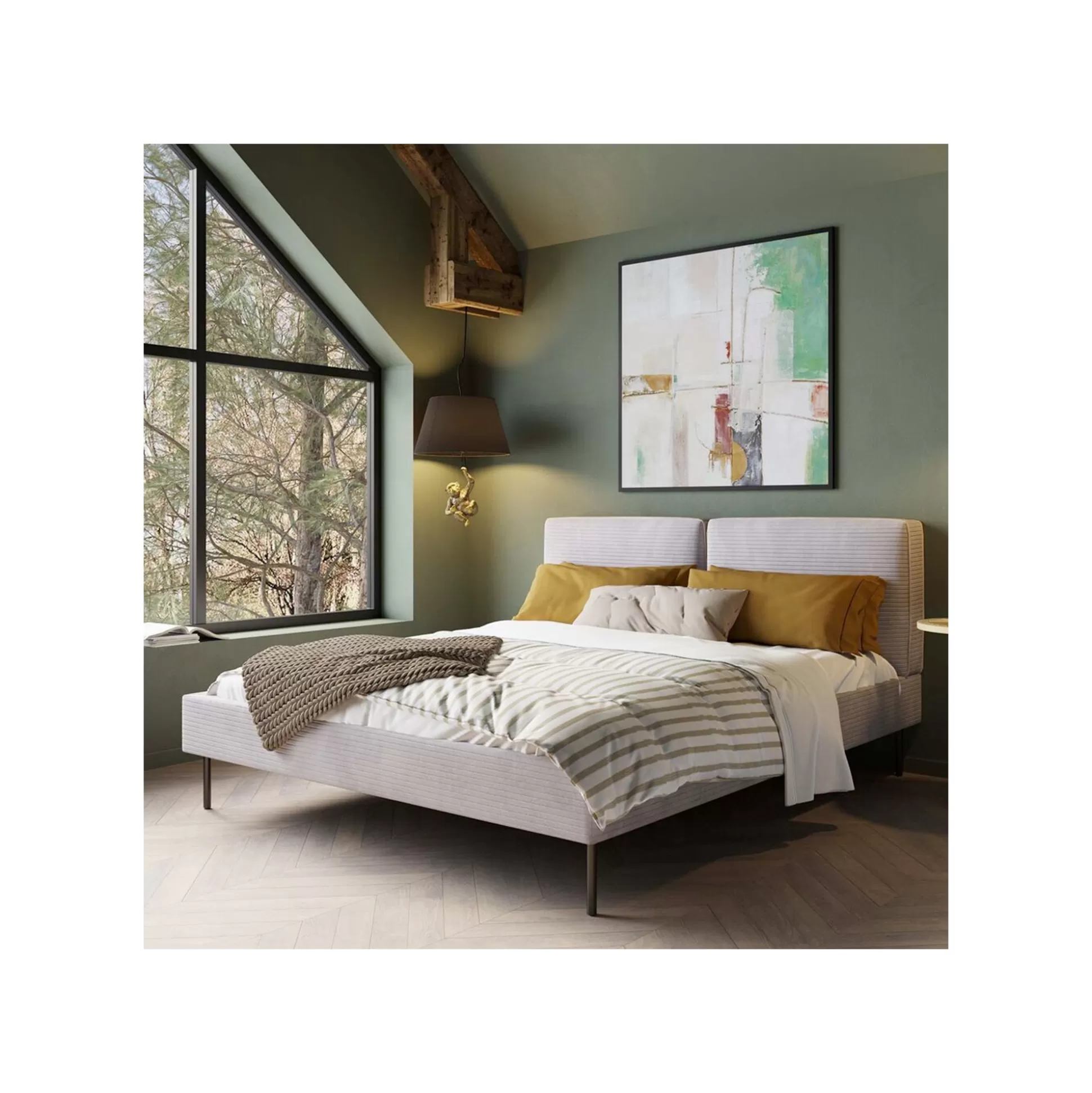 Lit East Side Cord Côtelé Gris ^KARE Design Best