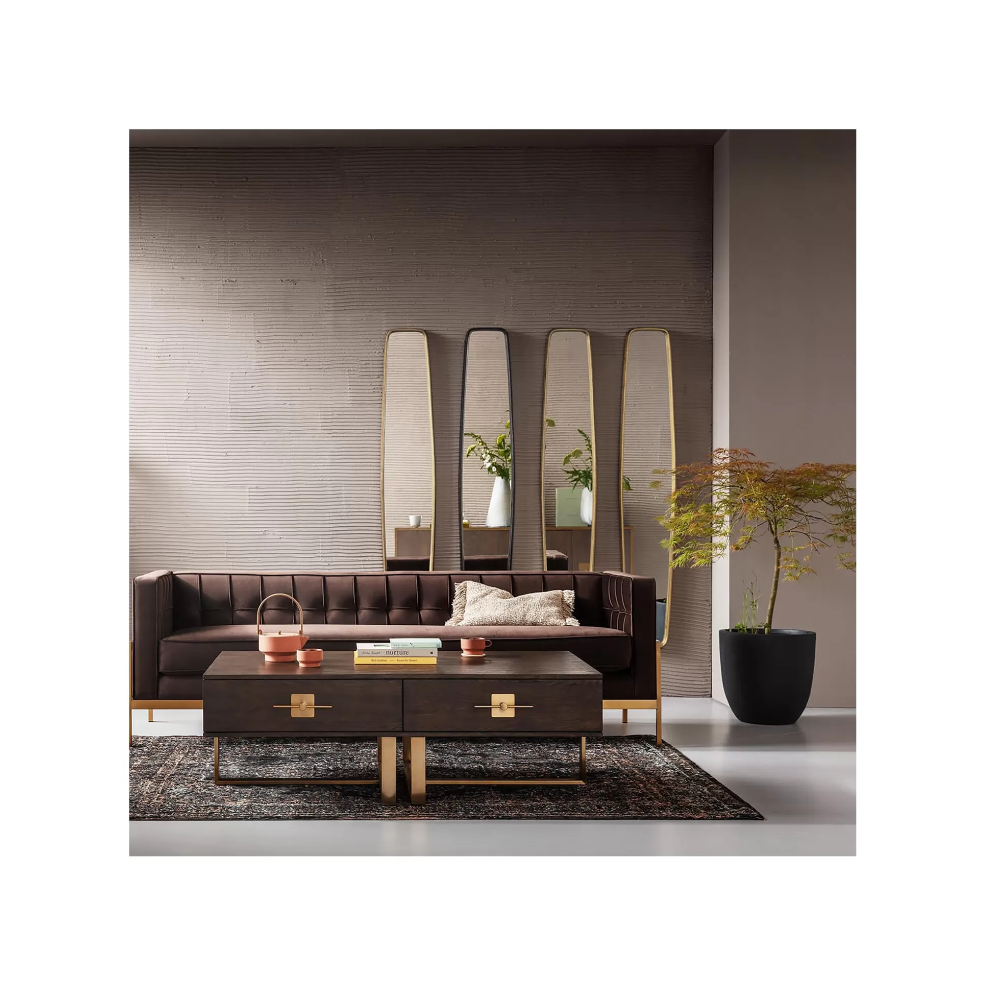 Miroir Clip Noir 177x32cm ^KARE Design Best Sale