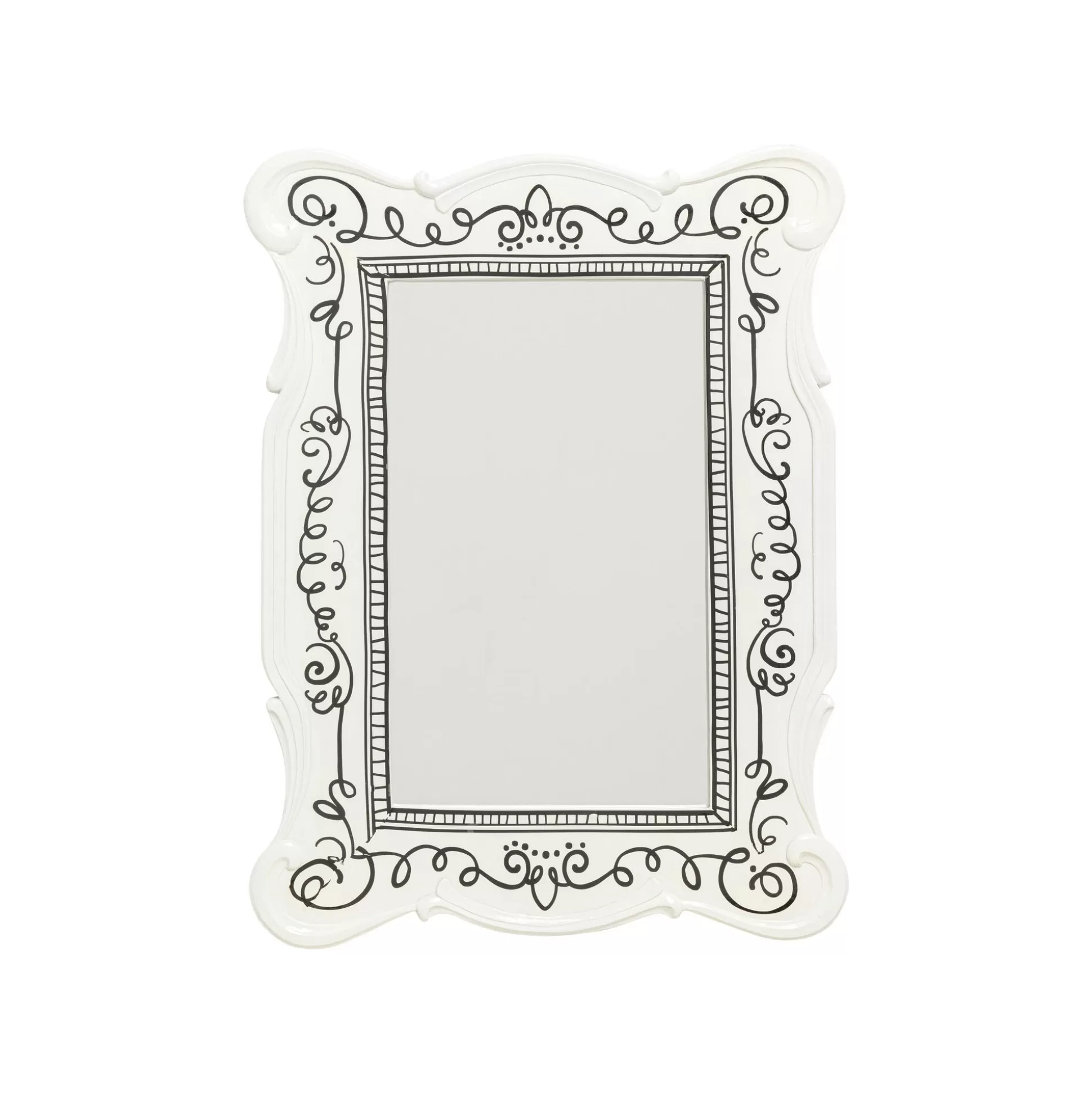 Miroir Favola 67x50cm Blanc Et Noir ^KARE Design Cheap