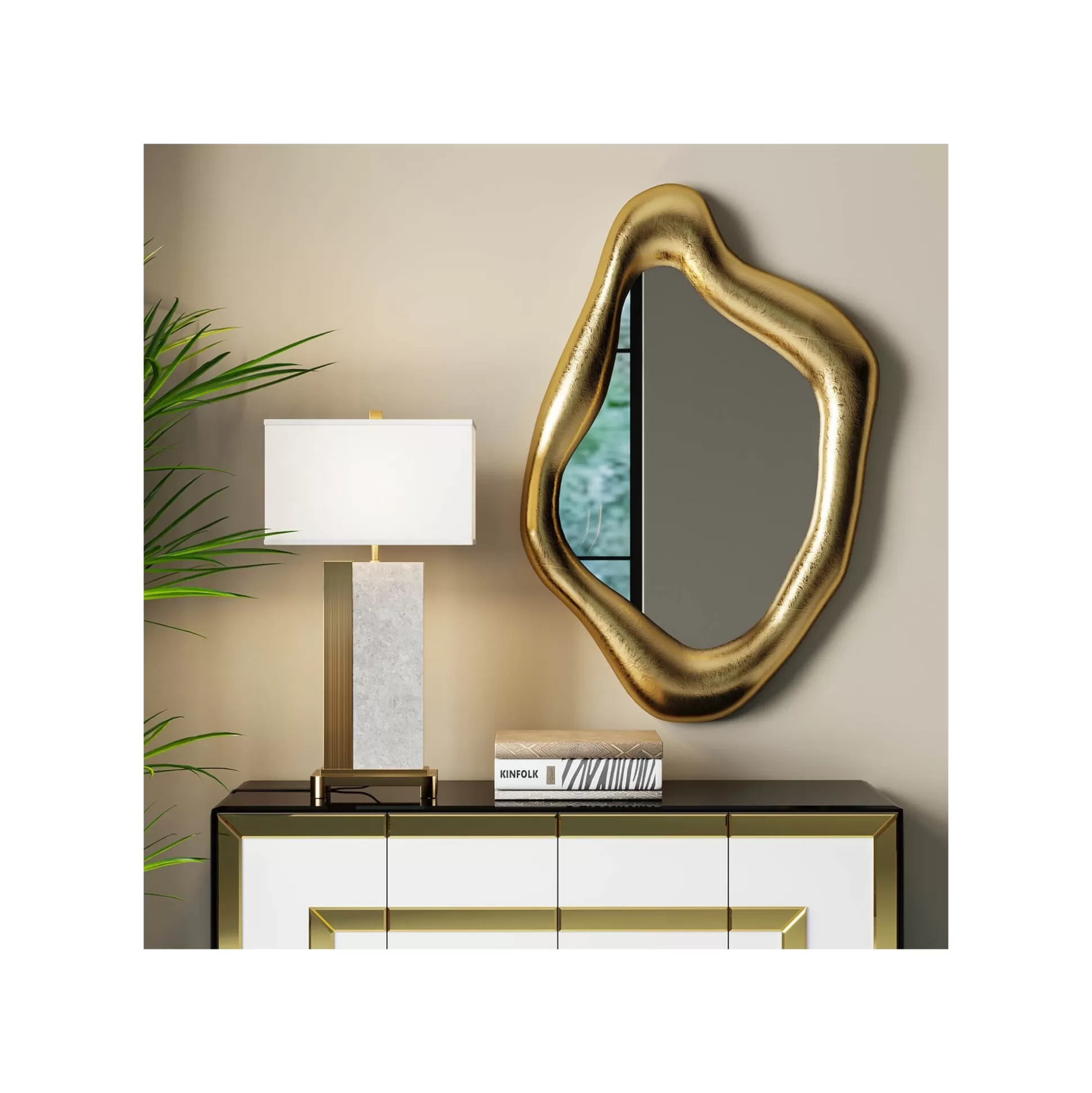 Miroir Hologram 119x76cm Doré ^KARE Design Store