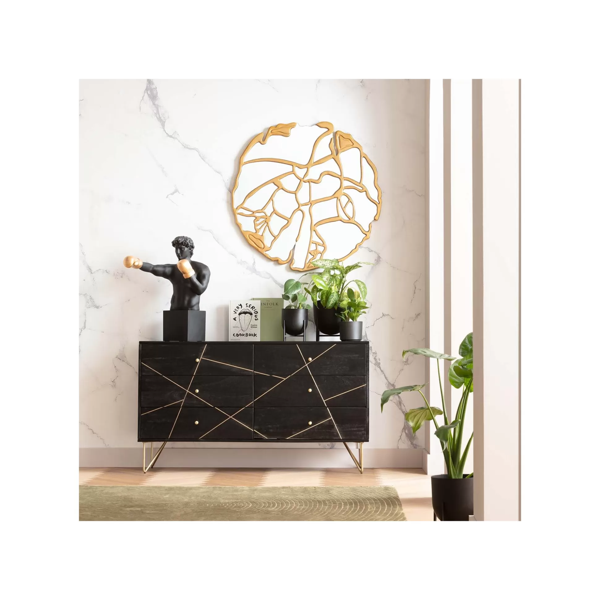 Miroir Pieces 100cm Doré ^KARE Design Clearance