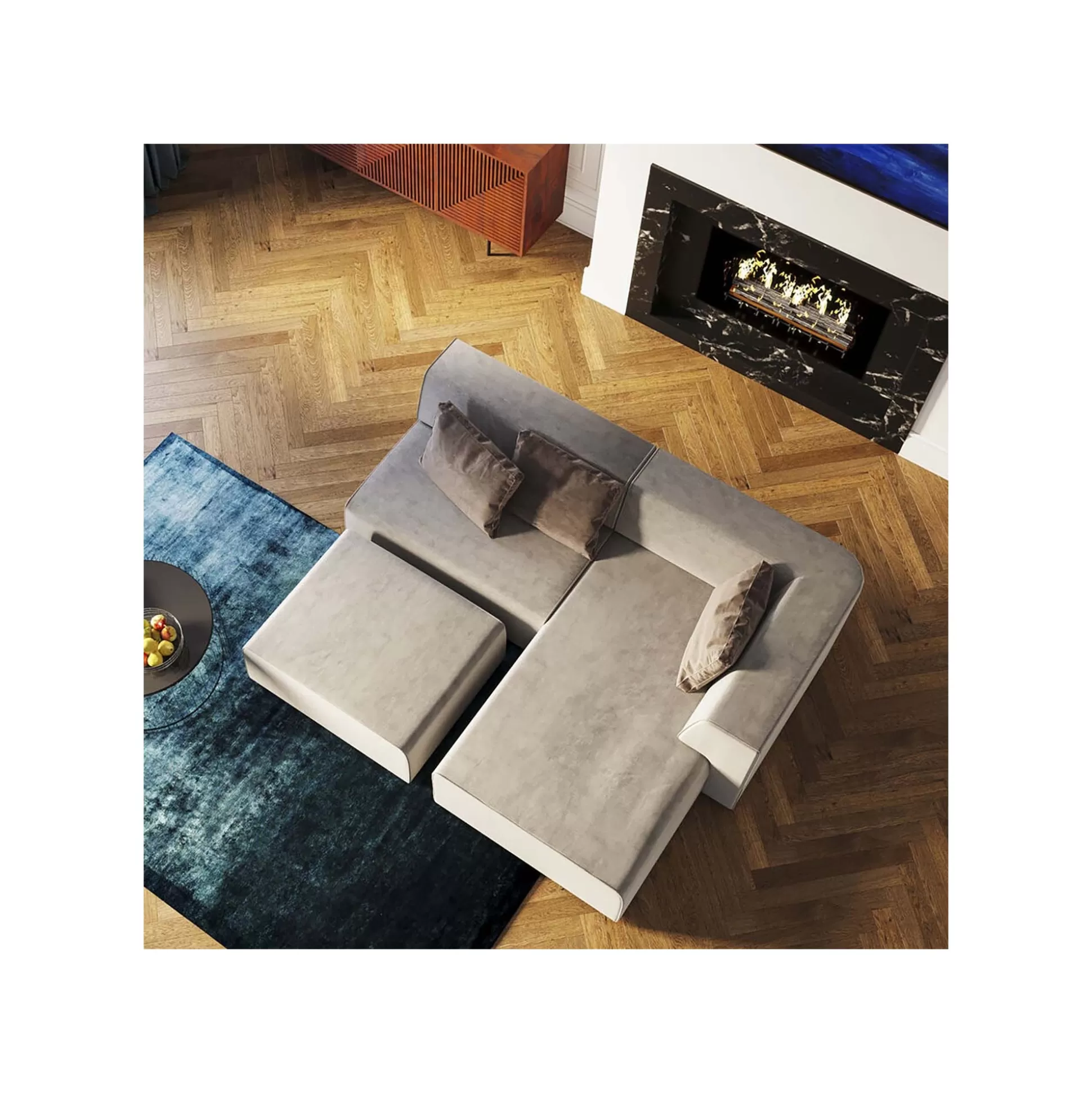 Méridienne Droite D'angle Canapé Infinity Gris ^KARE Design Sale