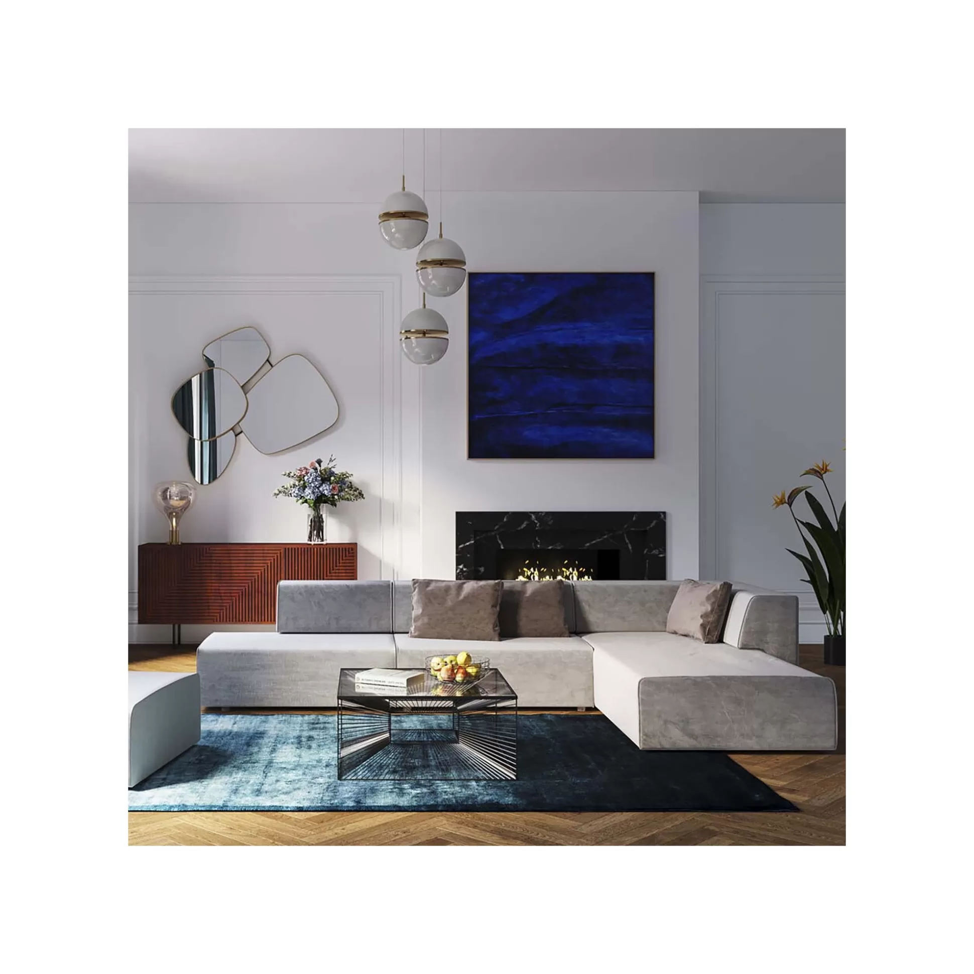 Méridienne Gauche Canapé Infinity Gris ^KARE Design Best Sale